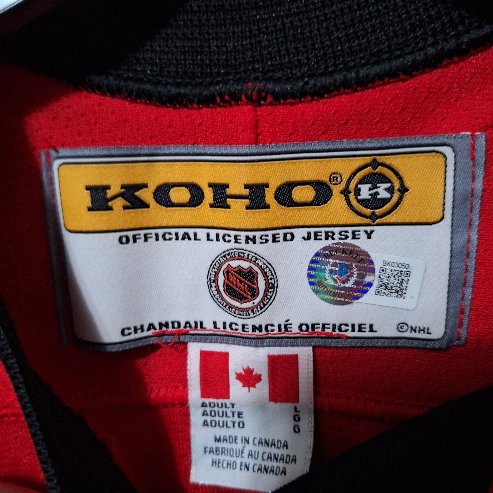 Koho Calgary Flames Jersey Signed Lanny McDonald Auto Beckett HOF Size US L / EU 52-54 / 3 - 5 Thumbnail