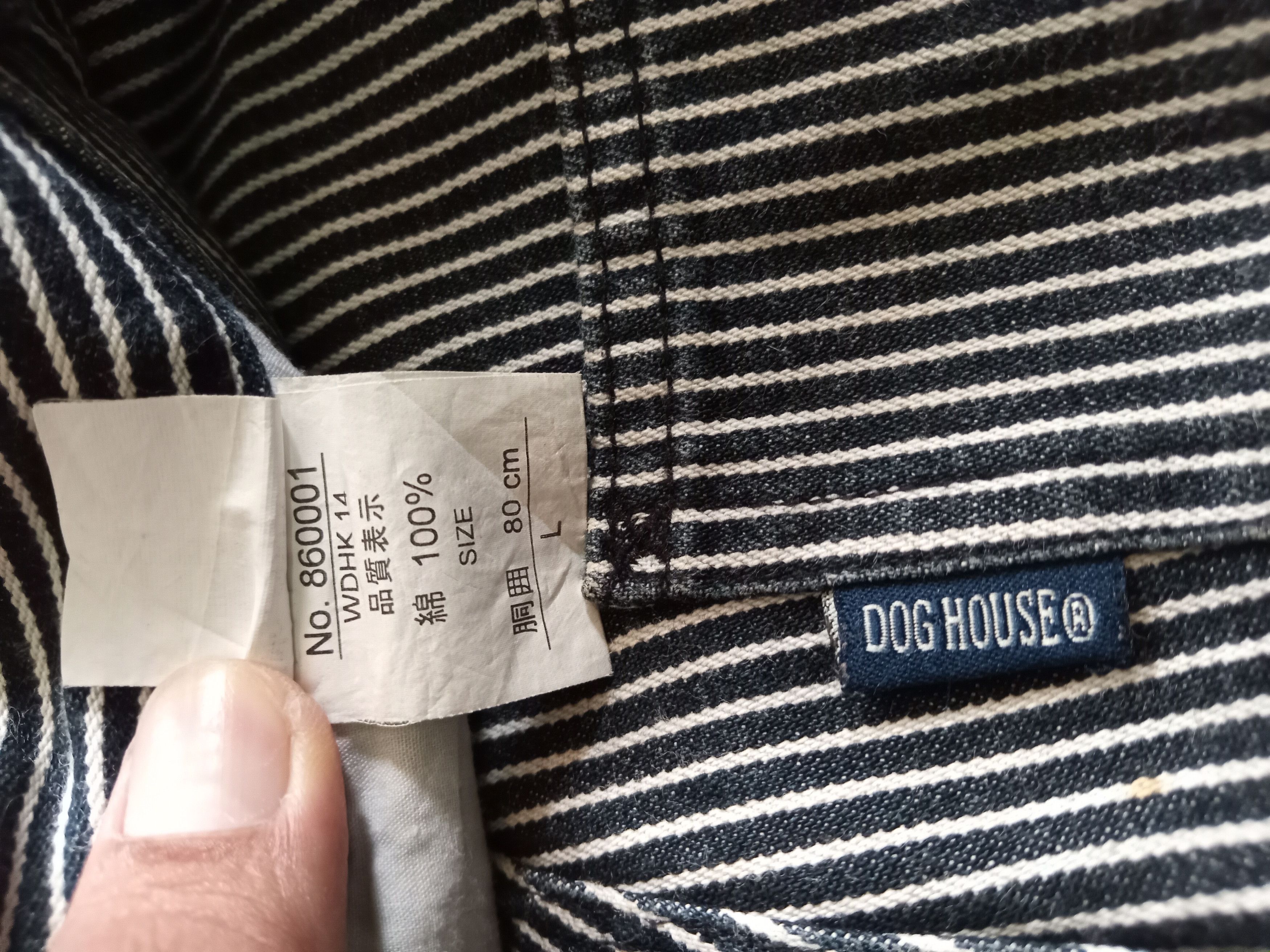 Japanese Brand × Vintage DOG HOUSE💥Faded Union Made Hickory Stripes Carpenter Pants Size US 32 / EU 48 - 9 Thumbnail