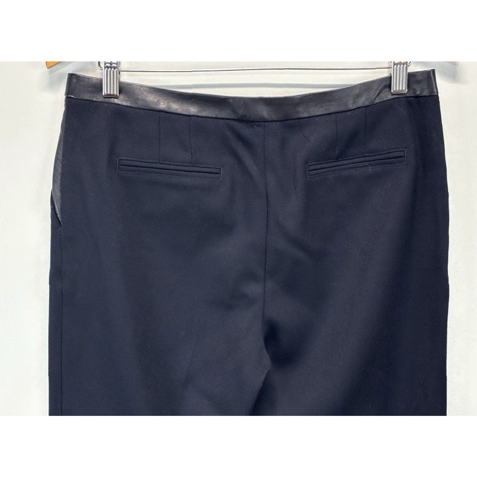Tory Burch VINTAGE Tory Burch Dress Pants Wool Blend Sz 8 Women’s Navy Straight Pockets Business Casual Size 30" / US 8 / IT 44 - 4 Thumbnail