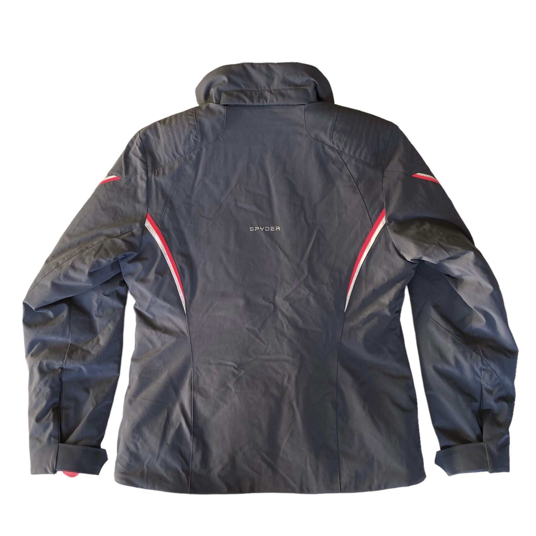 Fall 2015 Spyder Winter Snowboard Jacket Gray Pink Womens 8