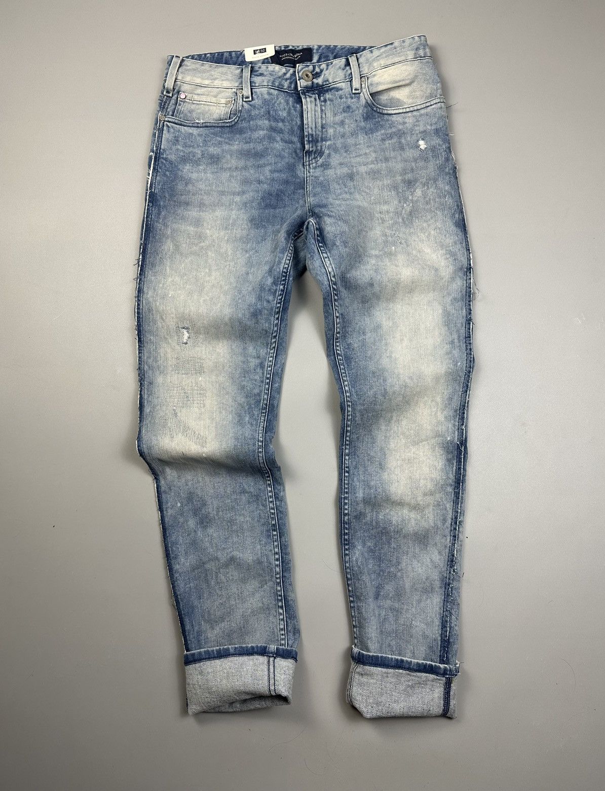 Scotch & Soda Scotch&Soda Rip Style Washed blue outside seam style Size US 30 / EU 46 - 8 Thumbnail