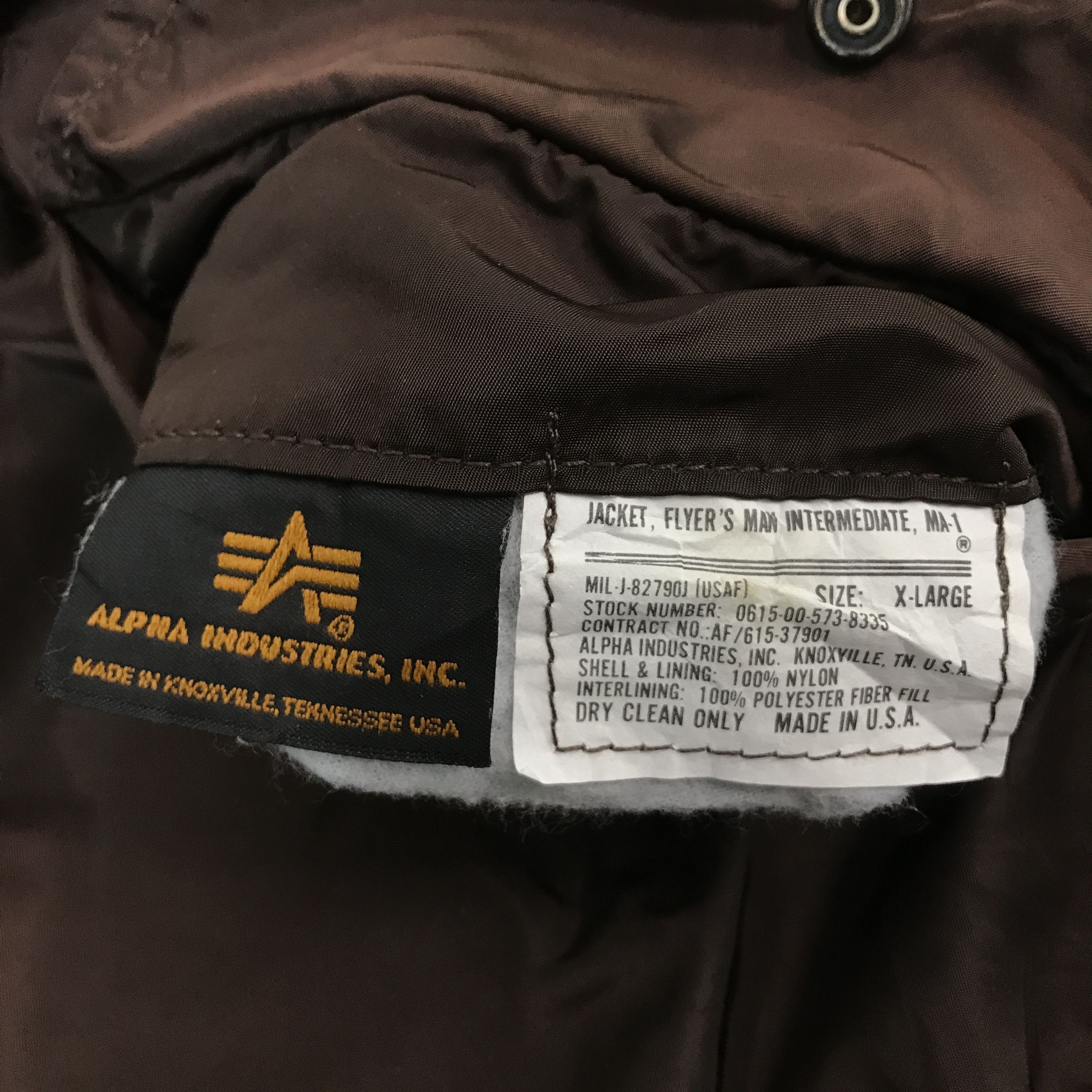 Alpha Industries Vintage Alpha Industries Brown Bomber jacket Size US XL / EU 56 / 4 - 11 Thumbnail