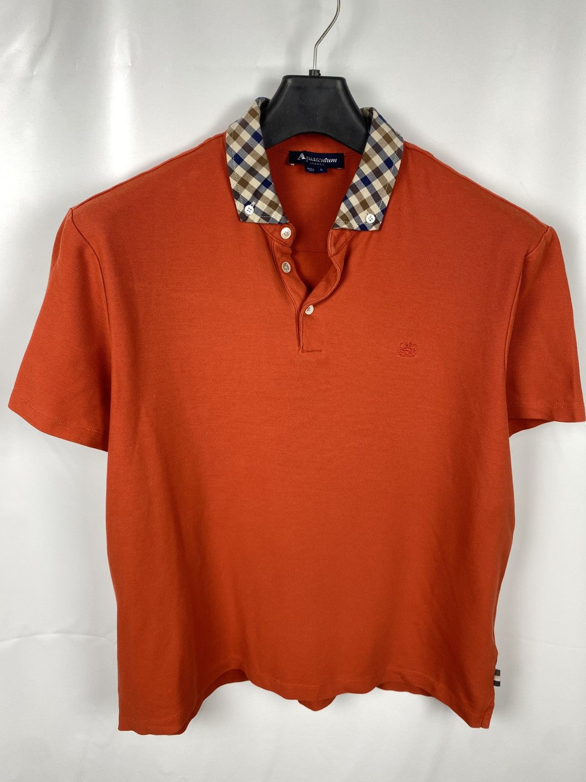 Aquascutum Aquascutum Collared Polo Tee Check Color Cotton size L Size US L / EU 52-54 / 3 - 1 Thumbnail