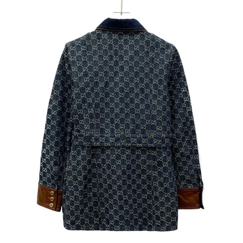 Gucci Gucci Dark blue logo jacquad full print cotton lapel singl Size S / US 4 / IT 40 - 2 Thumbnail