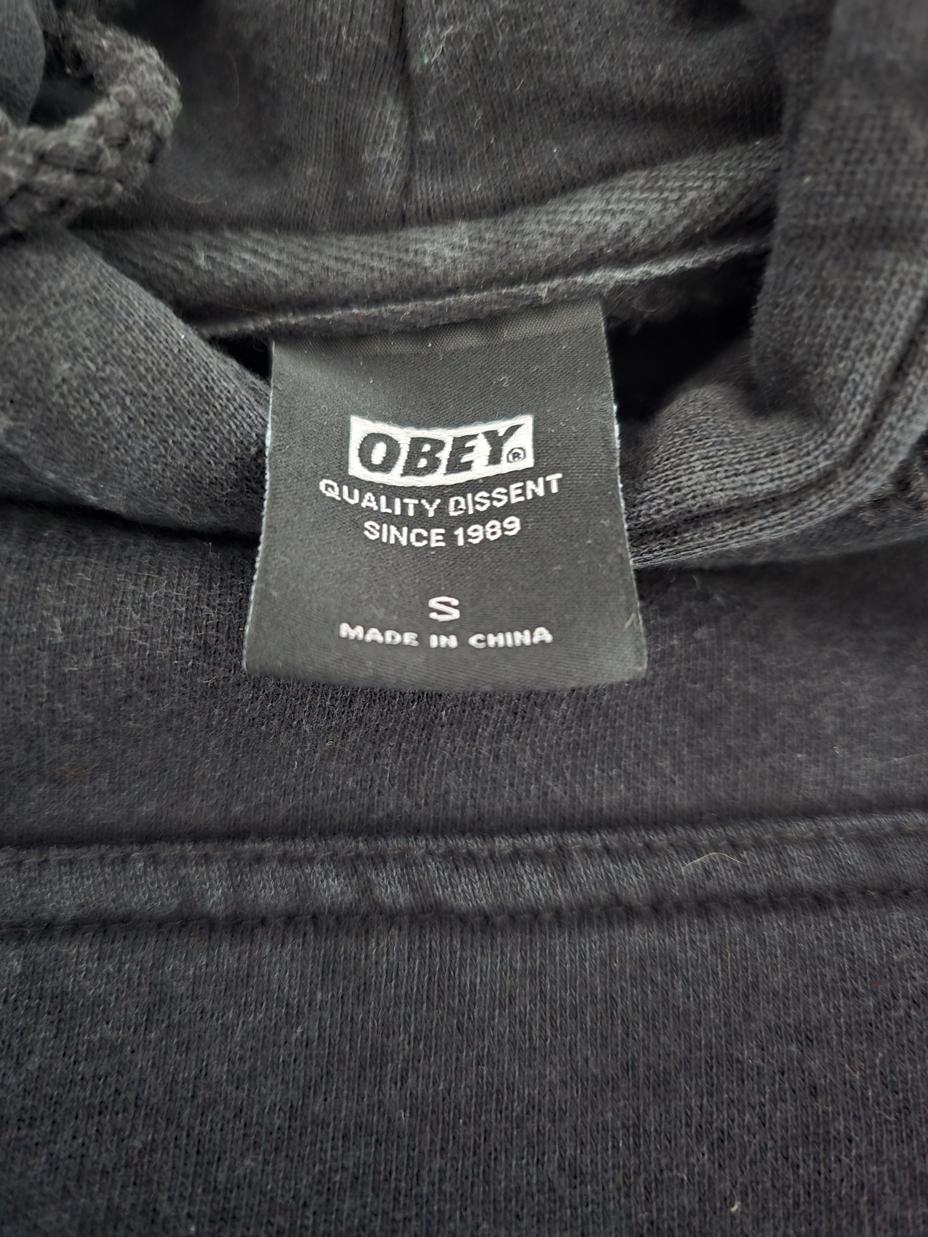 Obey Obey Dissent Till The End Hoodie Black Graphic Streetwear Size US S / EU 44-46 / 1 - 4 Thumbnail