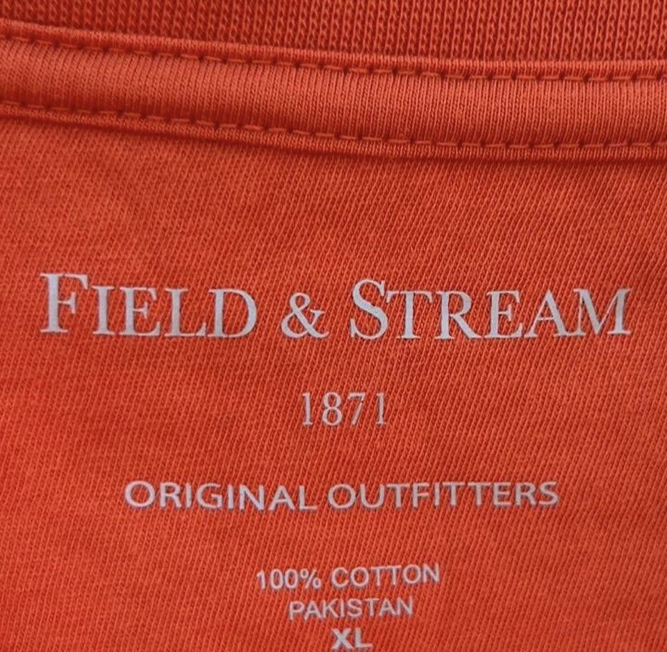 Field & Stream Field & Stream Orange Graphic 'Men & Fish' Short-Sleeve Tee Size US XL / EU 56 / 4 - 5 Thumbnail