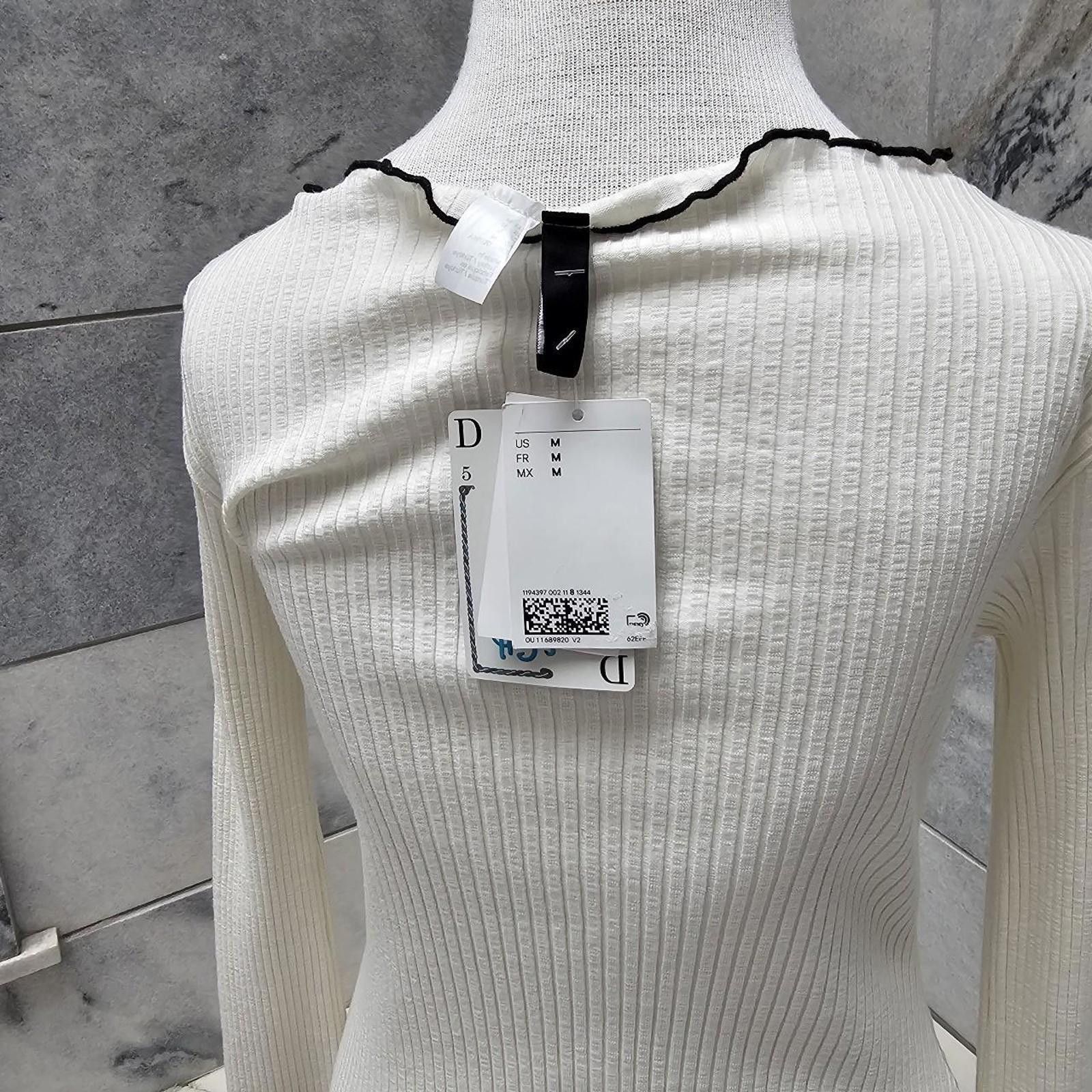 H&M H&M Women's White and Black Fitted Dress Size M / US 6-8 / IT 42-44 - 6 Thumbnail