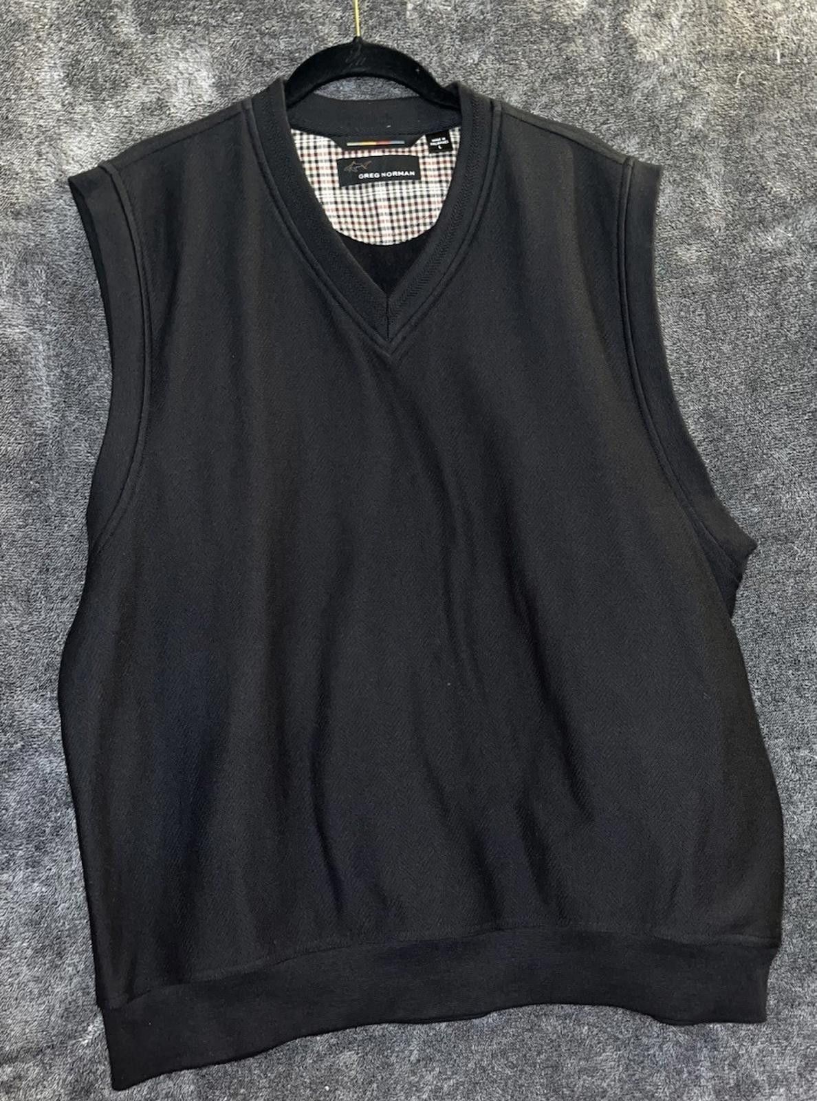 Greg Norman Greg Norman Golf Vest Mens Large Black Sleeveless Pullover Size ONE SIZE - 1 Thumbnail