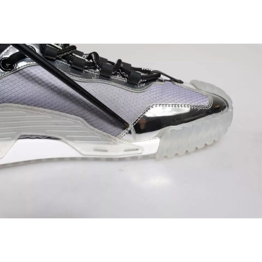 Dolce & Gabbana Dolce & Gabbana Silver Black Nylon NS1 Low Top Sneakers Shoe Size US 10 / EU 43 - 8 Thumbnail