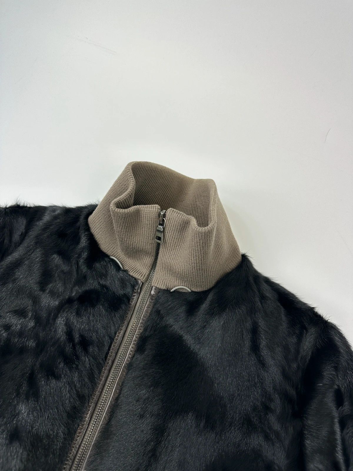 Prada Prada Sport FW01-05 Black Calf & Fox Fur Leather Jacket Size M / US 6-8 / IT 42-44 - 2 Thumbnail