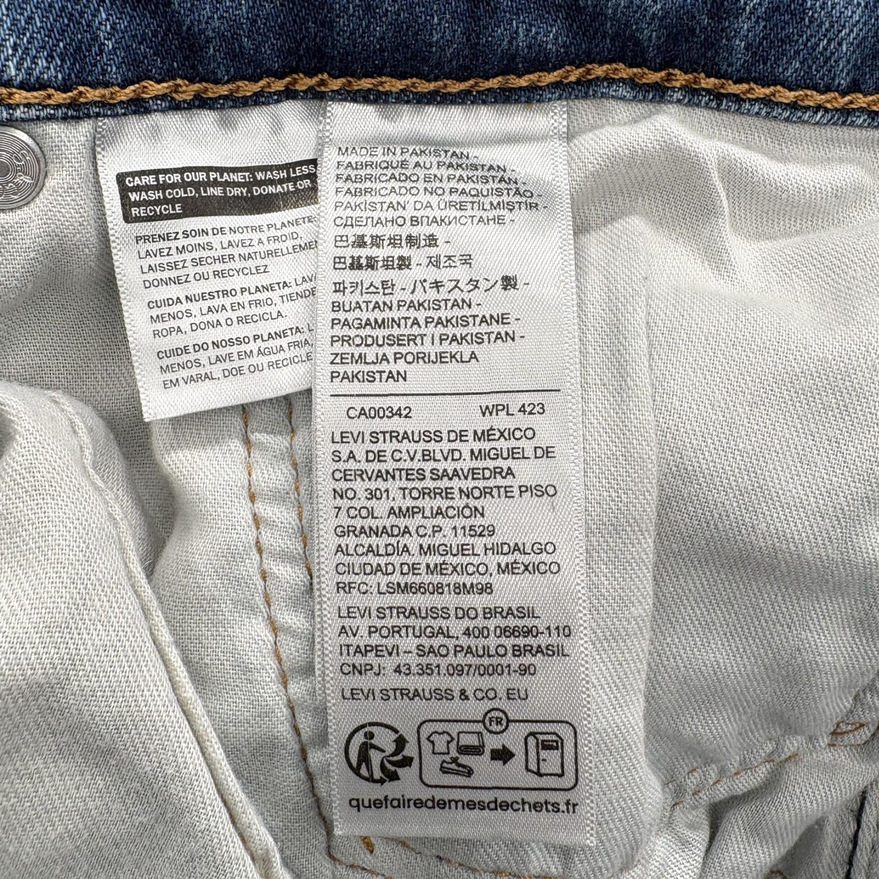 Levi's Levi's 511 Jeans Mens 38x30 Blue Medium Wash Slim Straight Denim Stretch Casual Size US 38 / EU 54 - 4 Thumbnail