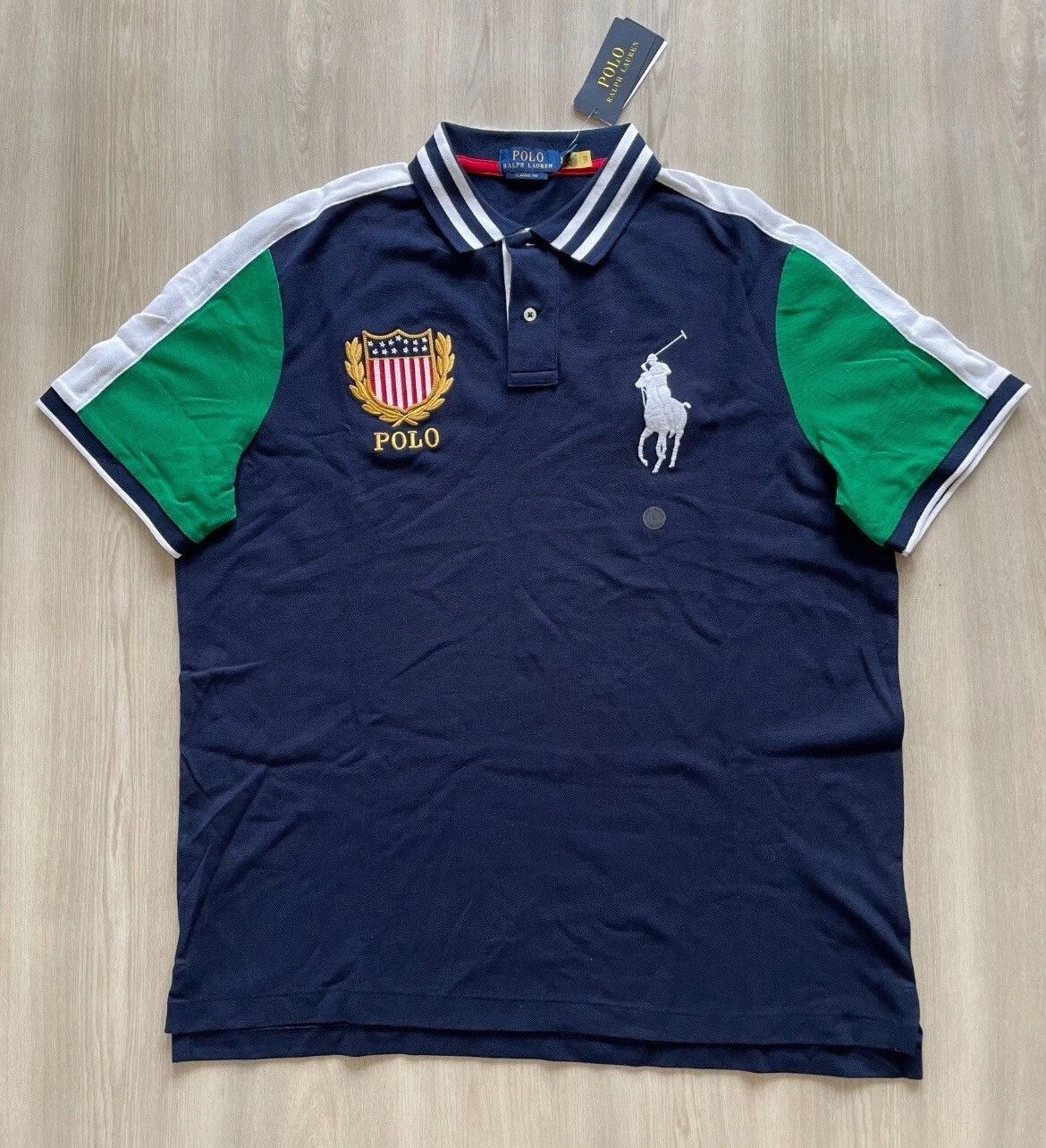 Polo Ralph Lauren Polo Ralph Lauren USA Flag Crest Big Pony Logo Classic Fit L Size US L / EU 52-54 / 3 - 1 Thumbnail