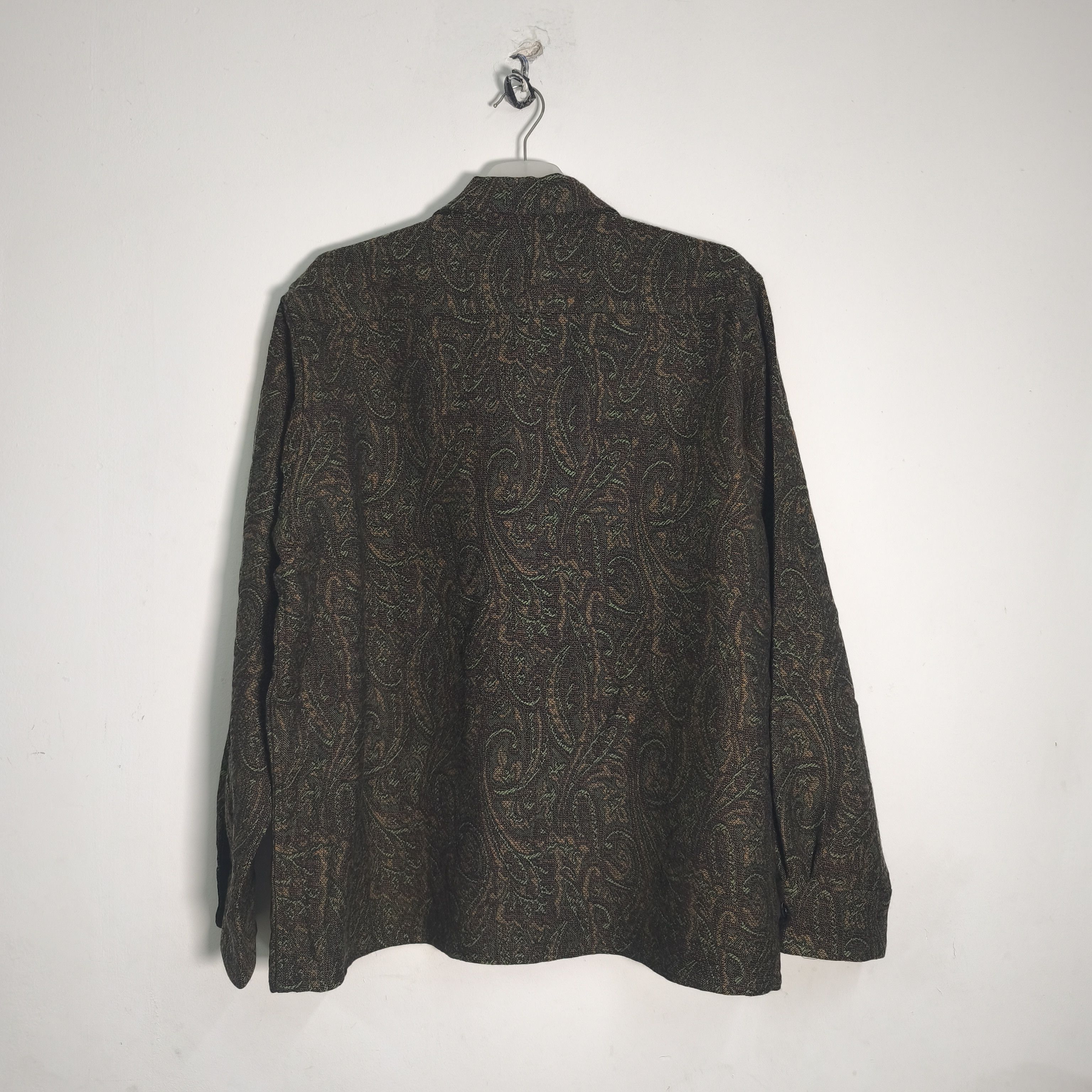 Needles Classic Shirt Green - Wool Paisley Jq. Size US M / EU 48-50 / 2 - 4 Thumbnail
