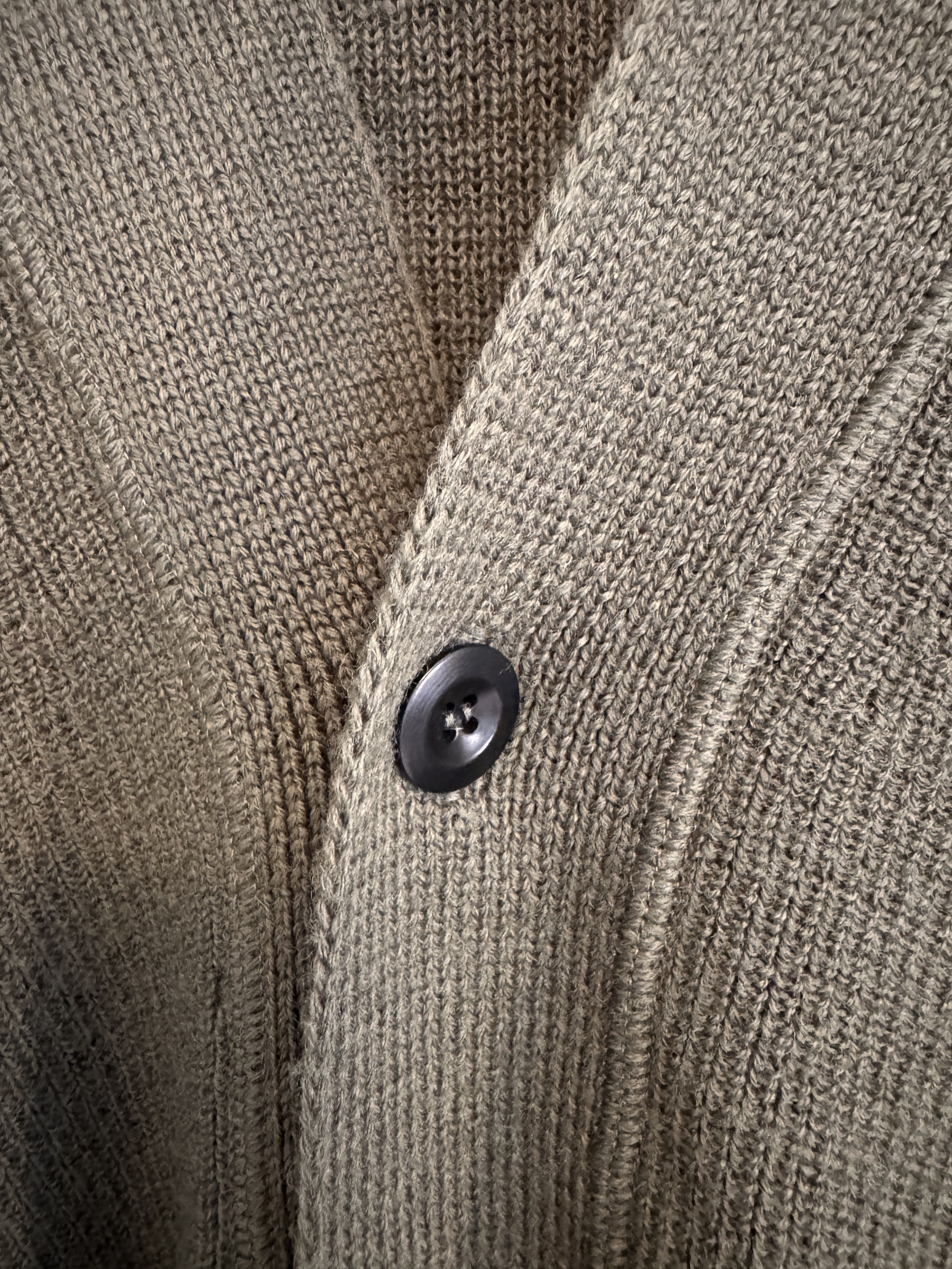Margaret Howell MHL Men's Flatlock Cardigan in Uniform Green Size US S / EU 44-46 / 1 - 4 Thumbnail