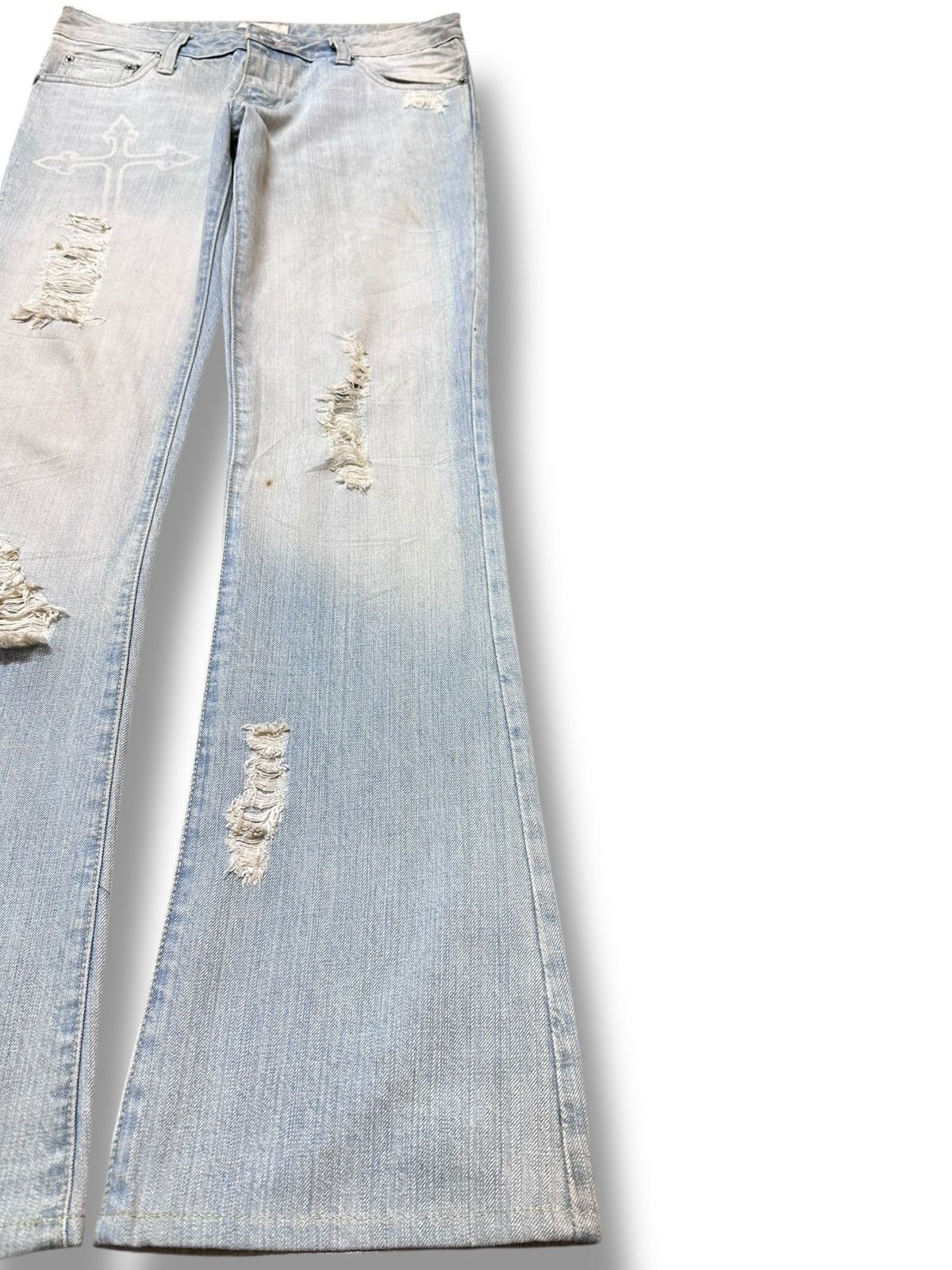 Japanese Brand Vintage Mimily Flare Bootcut T Cross Grunge Denim Size US 29 - 4 Thumbnail