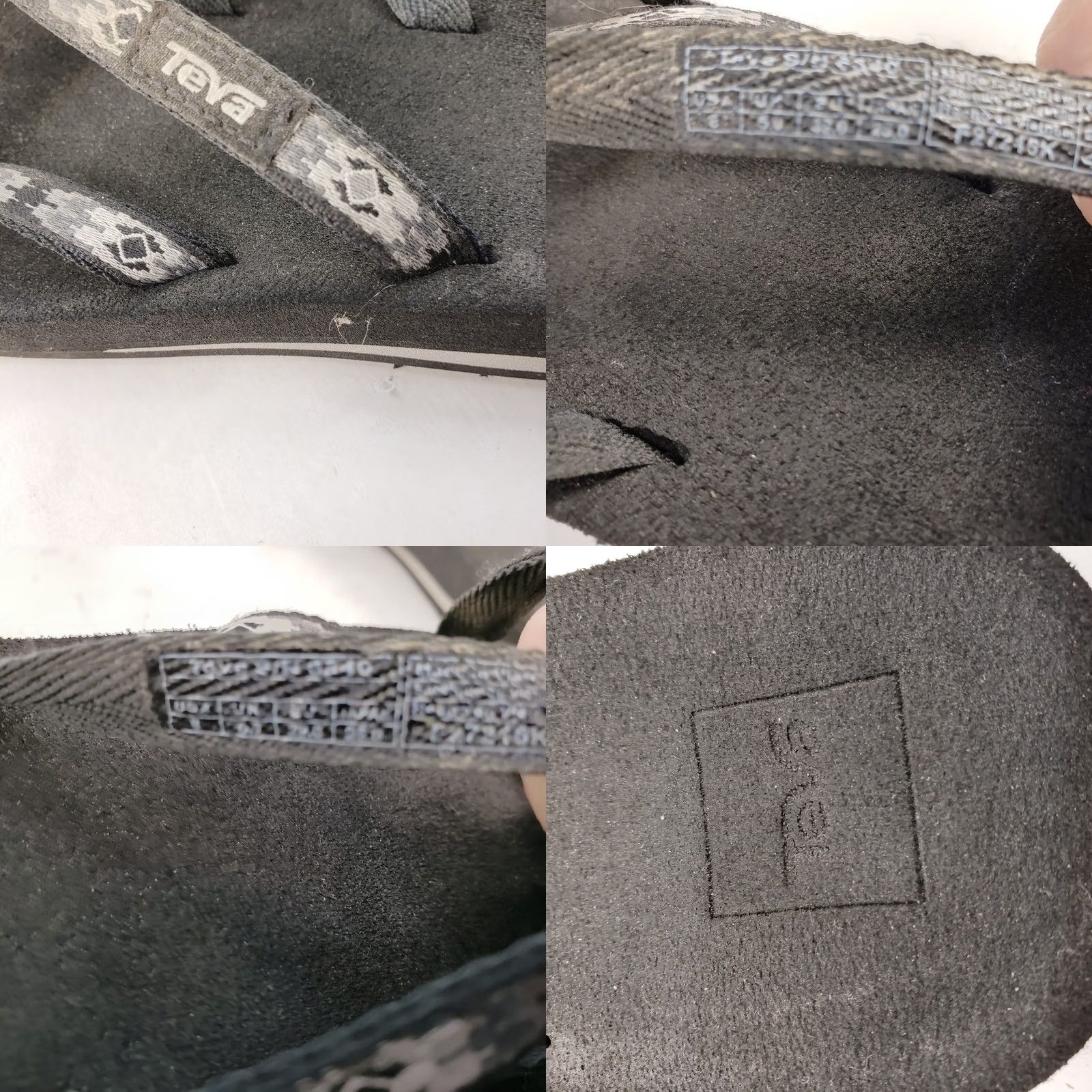 Teva Womens Teva Olowahu Black Geometric Flip Flop Sandals - Activewear & Travel Size US 4 / IT 34 - 9 Thumbnail