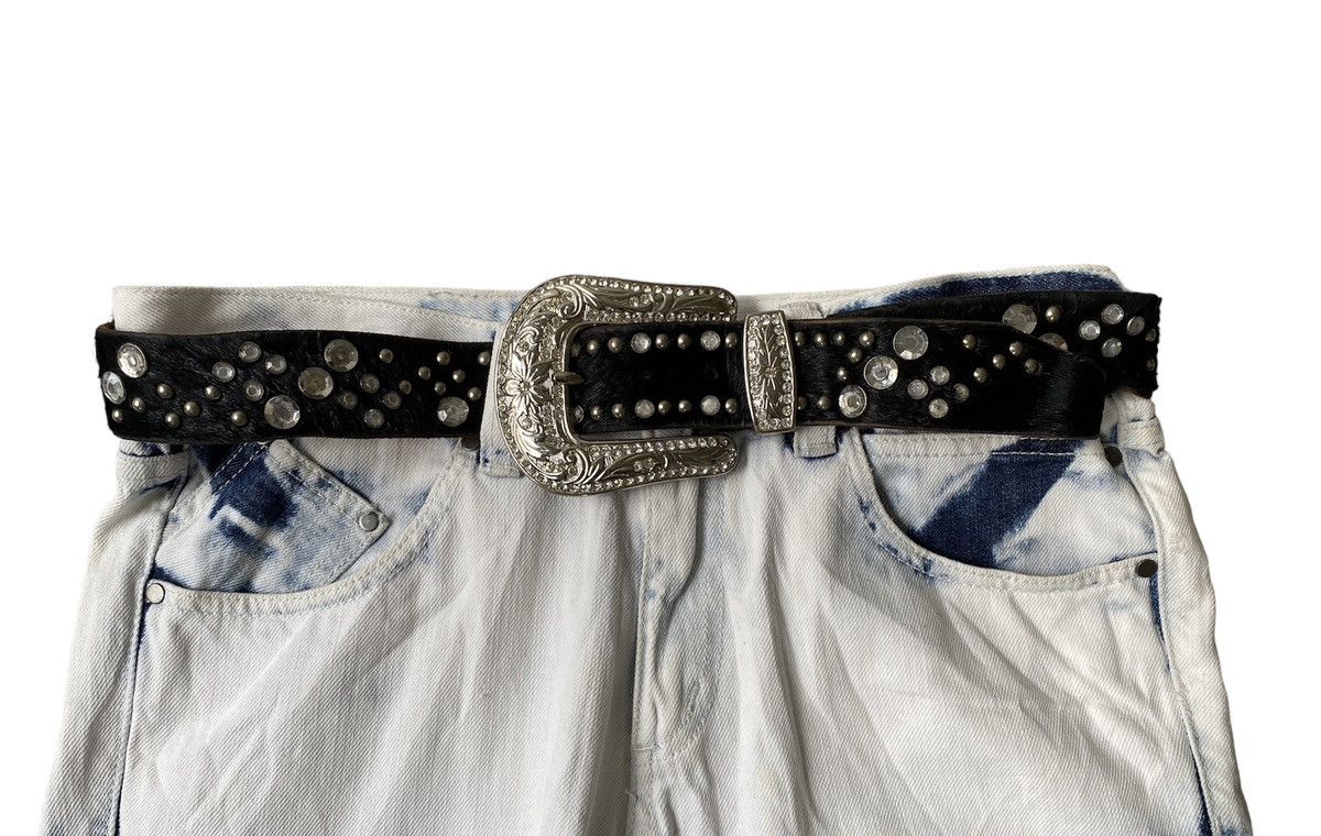 Japanese Brand Vintage HorseHide Leather Belt Western Cowboy Design Size ONE SIZE - 8 Thumbnail