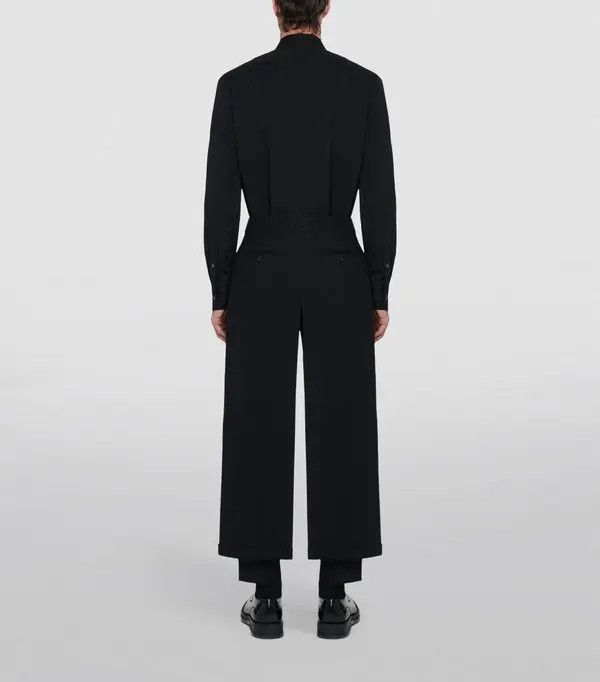 Alexander McQueen o1srvl11e0226 Embroidered Collar Shirt In Black Size US L / EU 52-54 / 3 - 4 Thumbnail