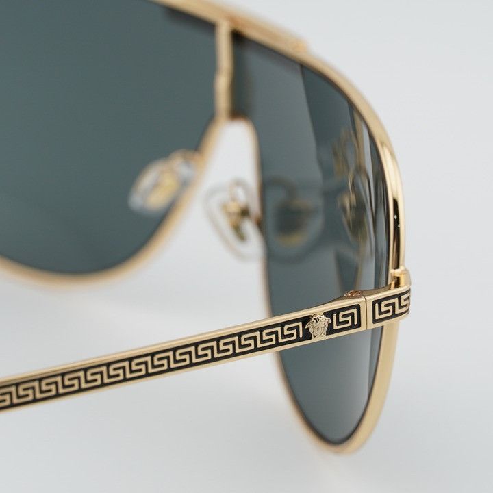 Versace Versace VE2293 1002/87 Square Sunglasses - Gold Frame, Grey Size ONE SIZE - 5 Thumbnail