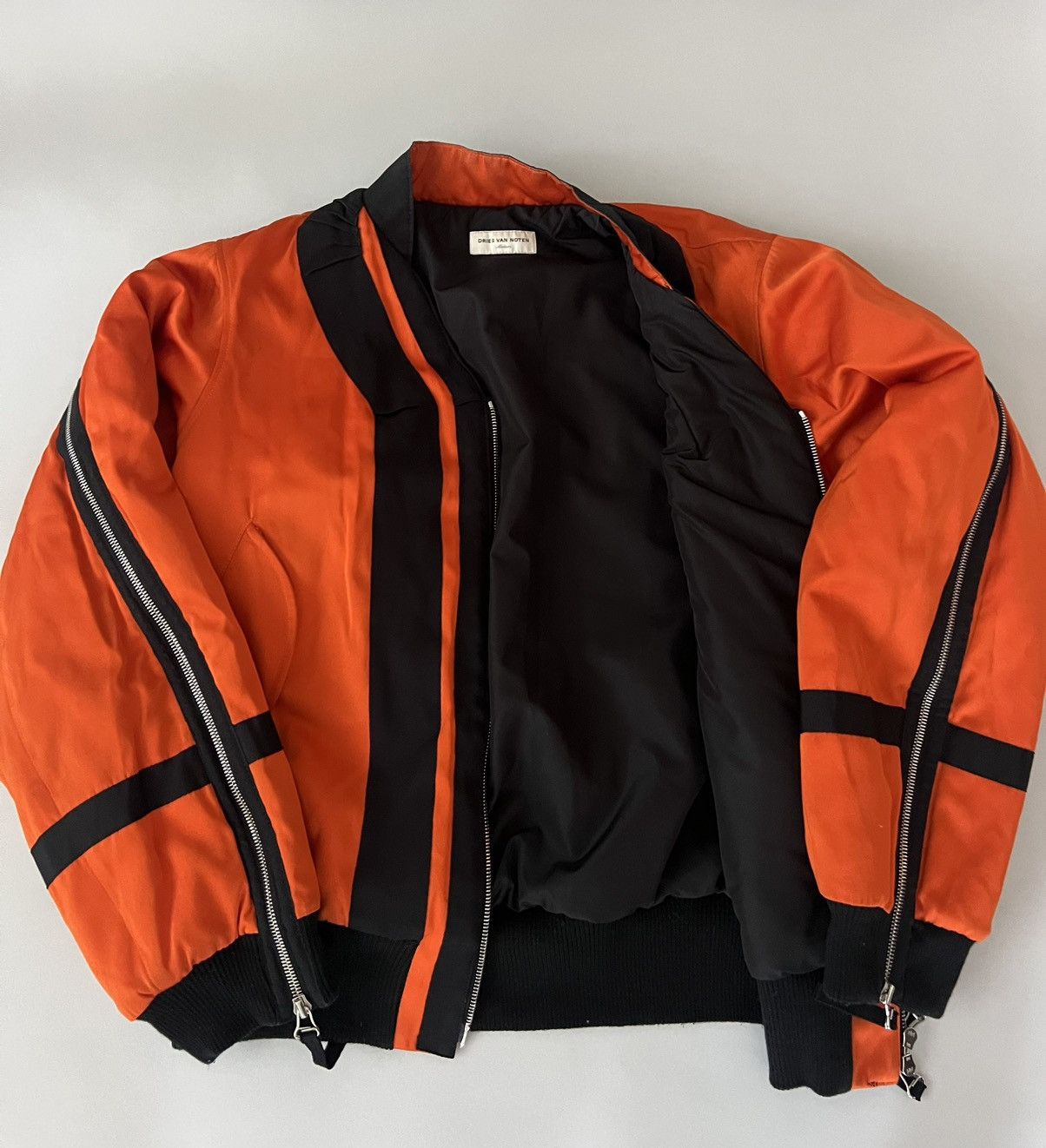 Dries Van Noten Dries Van Noten Orange Back Zip Bomber Size US M / EU 48-50 / 2 - 5 Thumbnail
