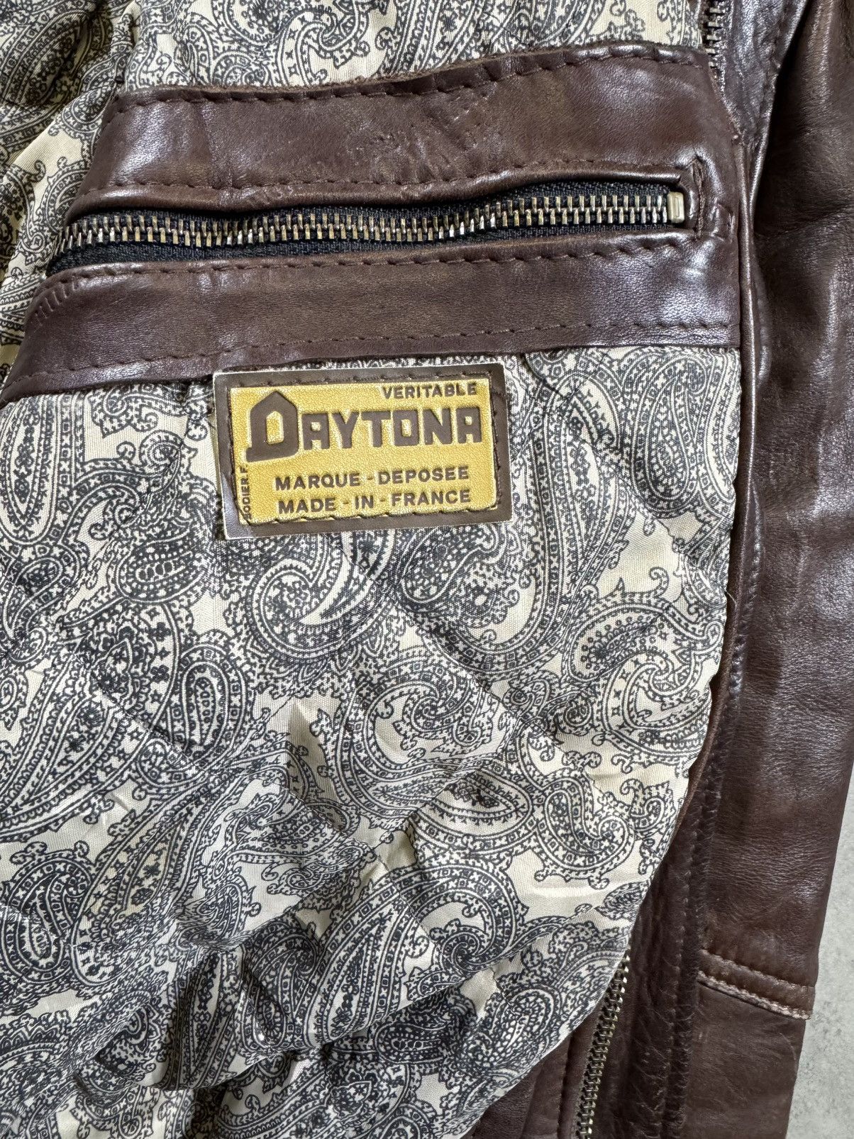 Daytona Daytona Vintage Leather Jacket Size US L / EU 52-54 / 3 - 4 Thumbnail
