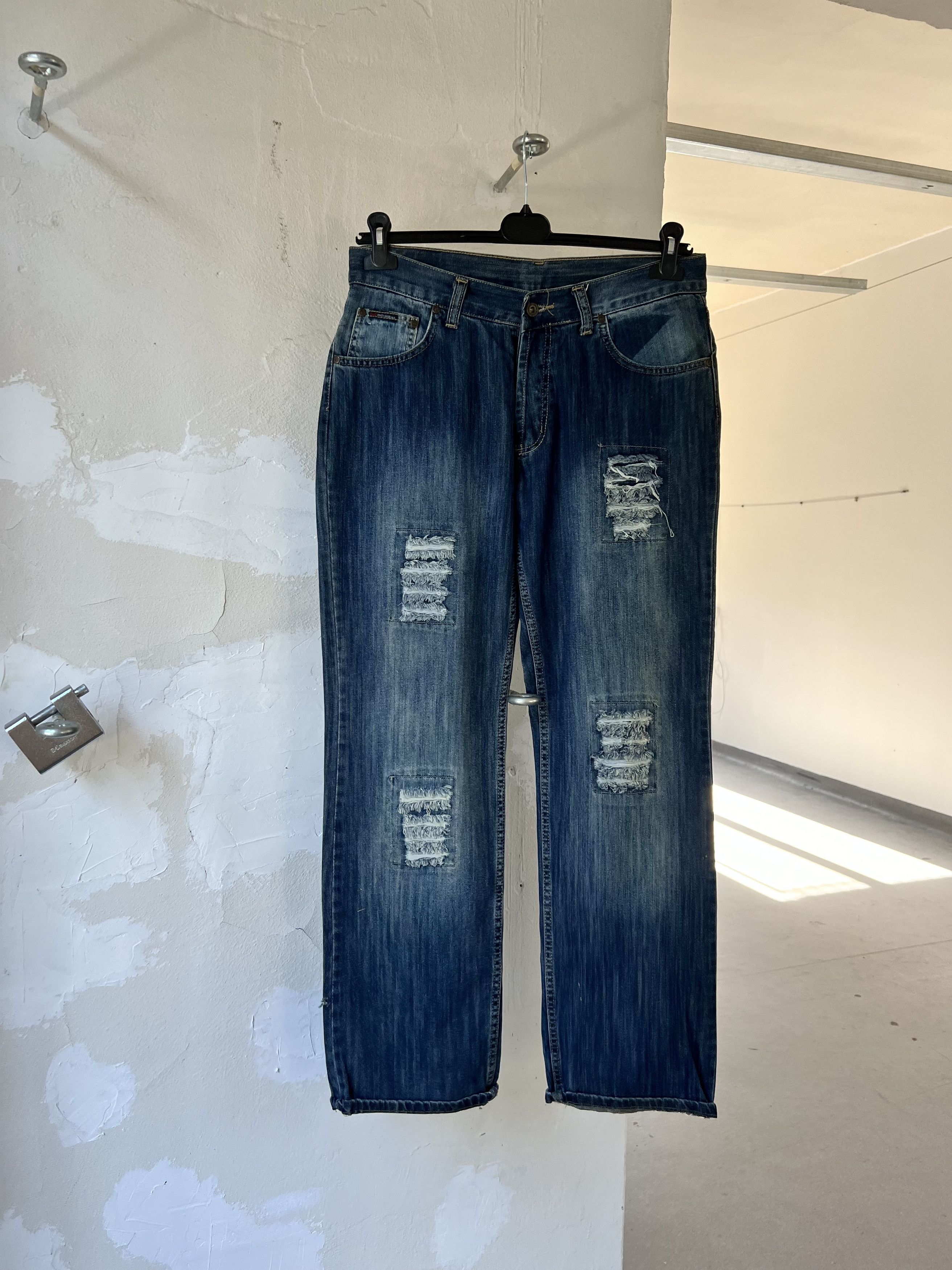 Denime DG Vintage Distressed Jeans Pants 1980s Size US 32 / EU 48 - 1 Thumbnail