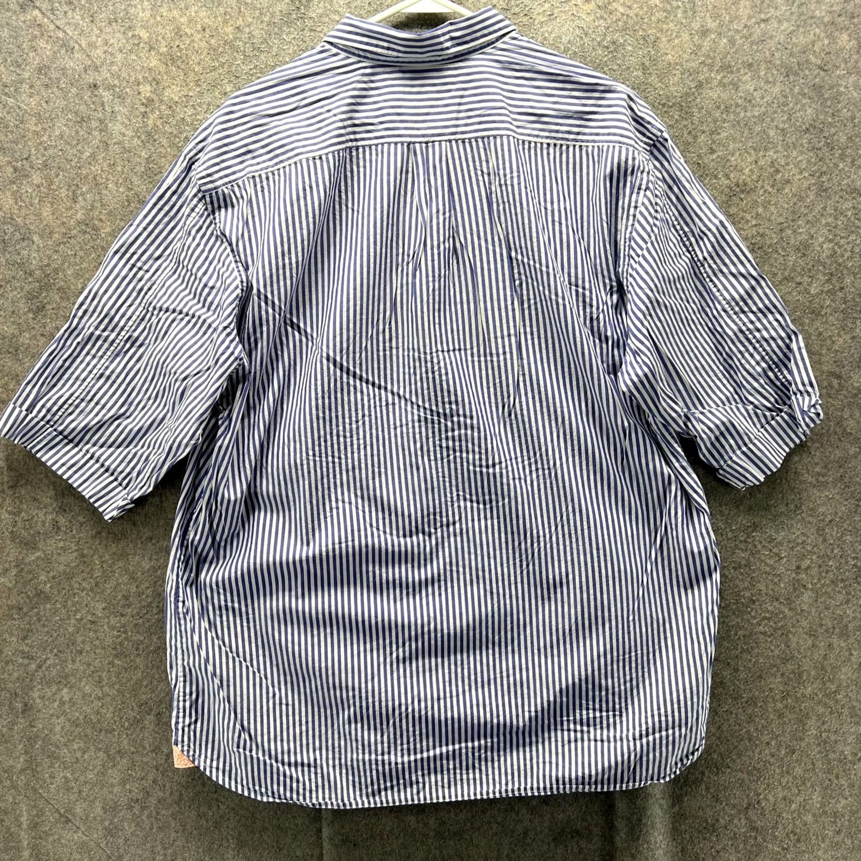 Tommy Bahama Tommy Bahama Shirt Mens XL Blue White Stripe Pima Cotton Short Sleeve Button-Up Casual Size US XL / EU 56 / 4 - 2 Thumbnail