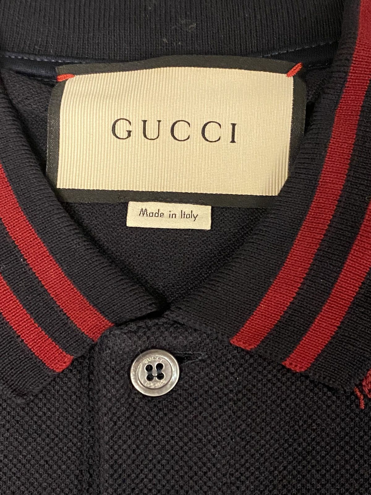 Gucci Gucci navy bee embroidered polo shirt S Size US S / EU 44-46 / 1 - 4 Thumbnail