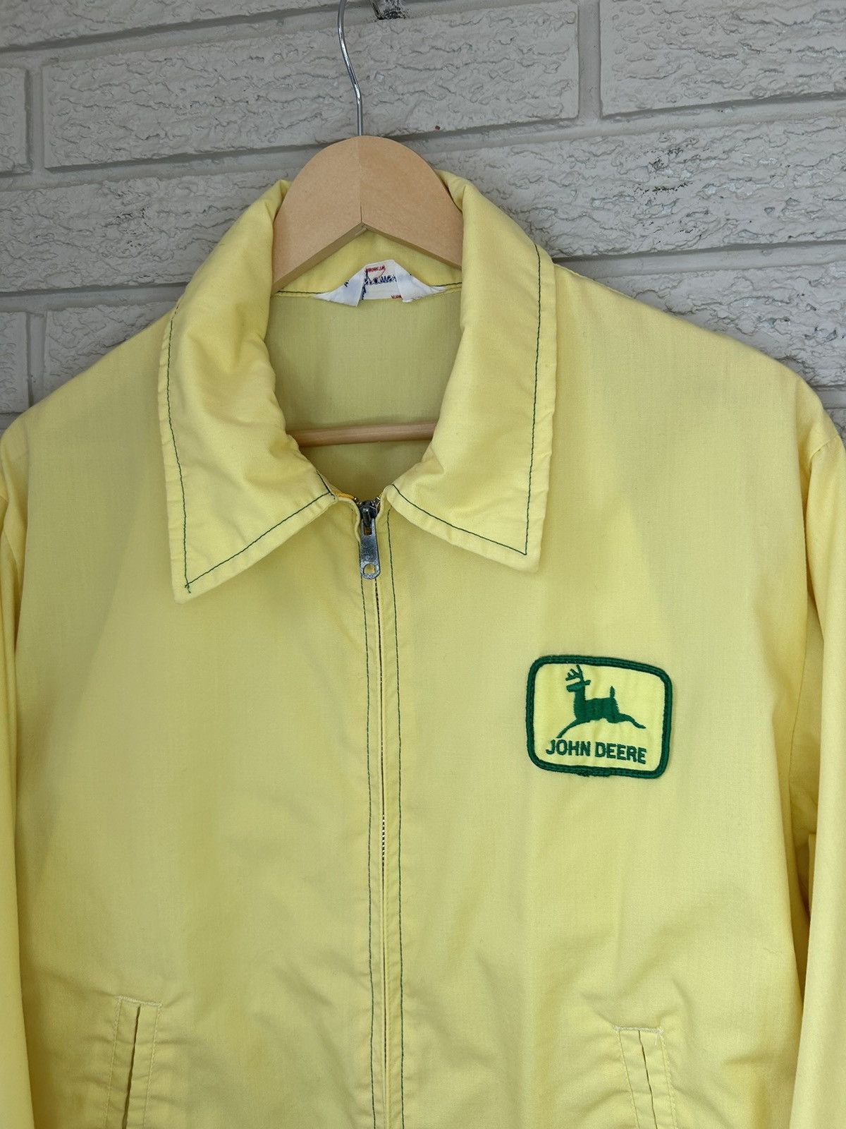John Deere × Vintage Vintage 70s John Deere Faded Yellow Zip Up Jacket Size US M / EU 48-50 / 2 - 6 Thumbnail