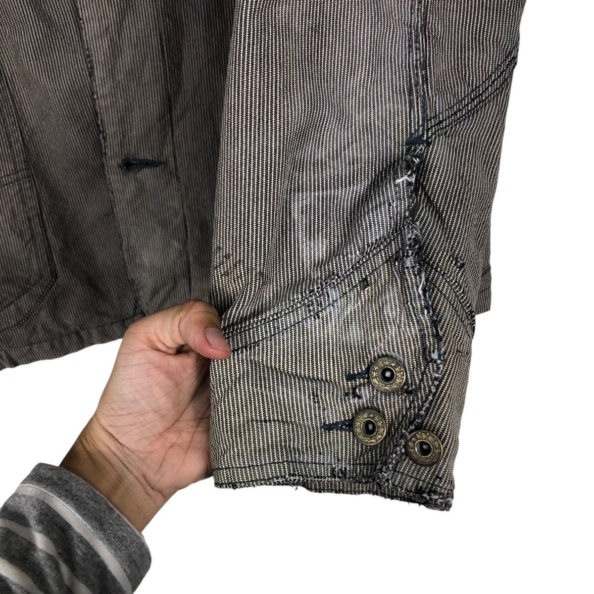 Japanese Brand 📌Vintage Hickory Chore Jacket Big Bill Stripe Issey Miyake Size US L / EU 52-54 / 3 - 16 Thumbnail