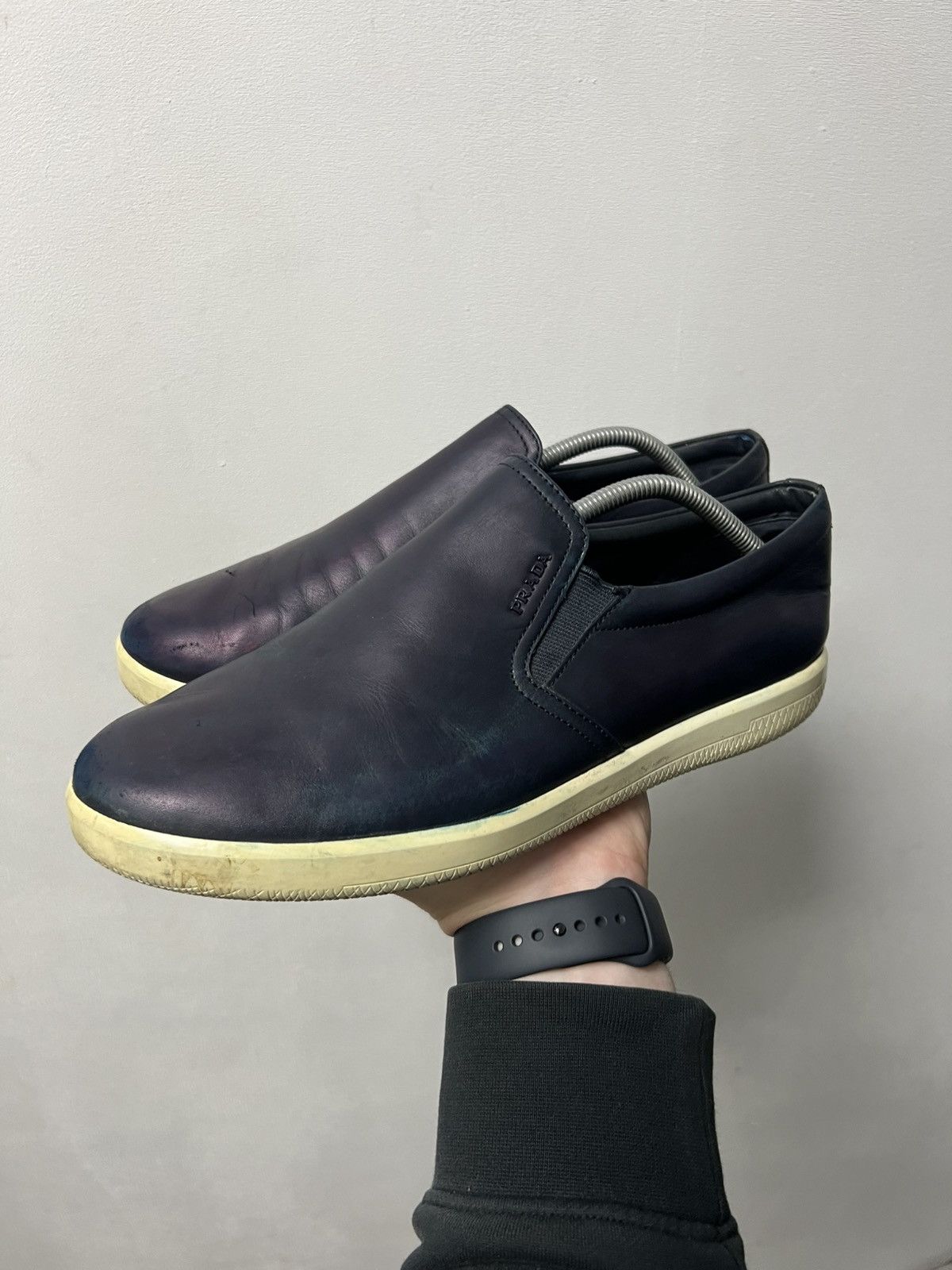 Prada Prada Suede Leather Slip On Loafers Luxury Shoes Size US 8 / EU 41 - 6 Thumbnail