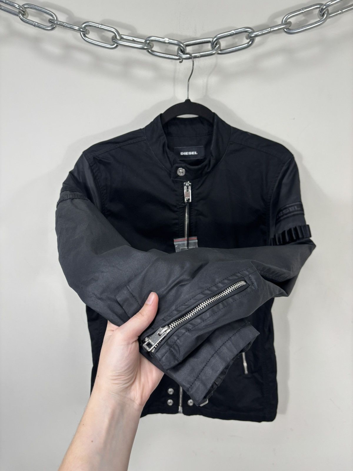 Diesel Diesel Burble NWT Men’s Avant Garde Black Moto Racing Jacket Size US S / EU 44-46 / 1 - 13 Thumbnail