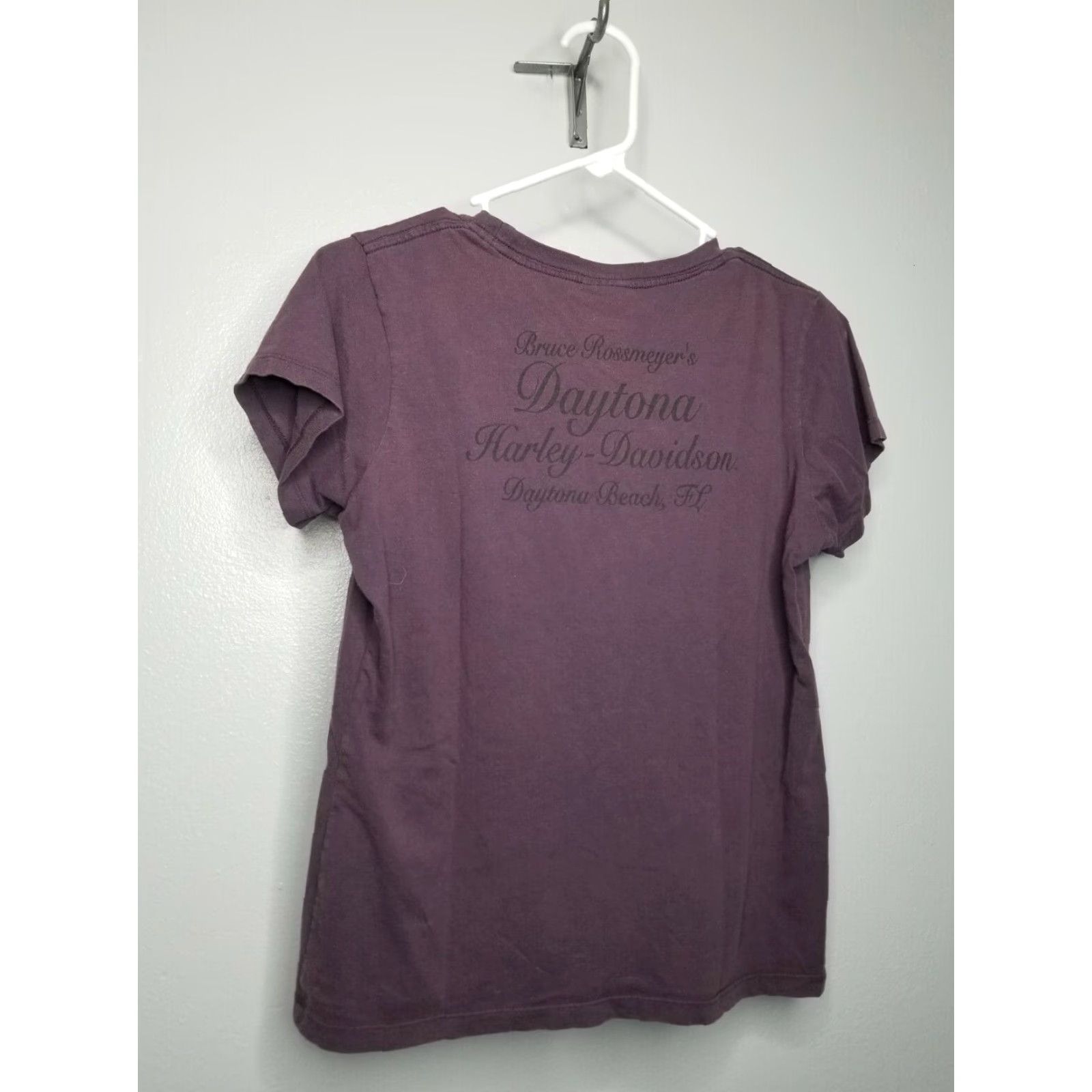 Harley Davidson Harley-Davidson T-Shirt Womens M Purple Heathered Wings Daytona Beach FL Orlando Florida 90s Theme Mens Womens Boys Girls? Size M / US 6-8 / IT 42-44 - 2 Thumbnail