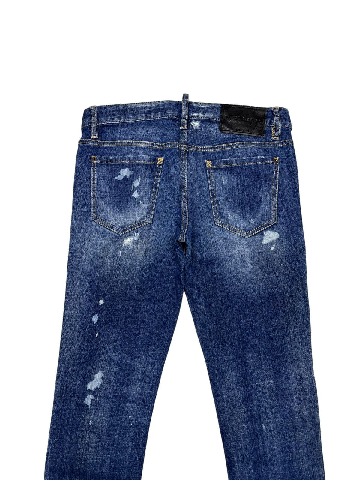 Dsquared2 Dsquared2 Distressed Paint Splatter Slim Straight Jeans Size US 32 / EU 48 - 6 Thumbnail