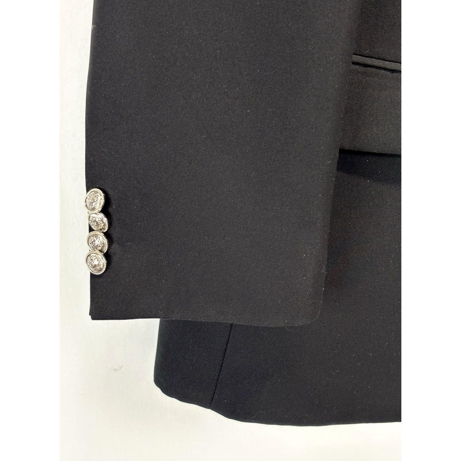 Vintage TravelSmith Blazer Sport Coat Mens 44R Black Travel Zip Pockets Classic 2-Button Jacket"} Size 42R - 4 Thumbnail