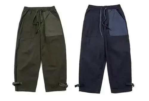 Japanese Brand 21SS Indigo Union Japan Green Patchwork Casual Jogger Pants Size US 30 / EU 46 - 3 Thumbnail