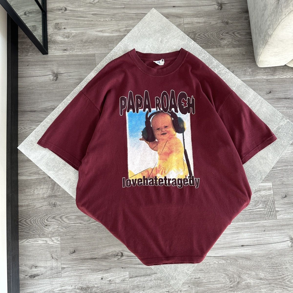 Band Tees Vintage 00s y2k Papa Roach Love Hate Tragedy tee Baby rare Size US XXL / EU 58 / 5 - 1 Thumbnail