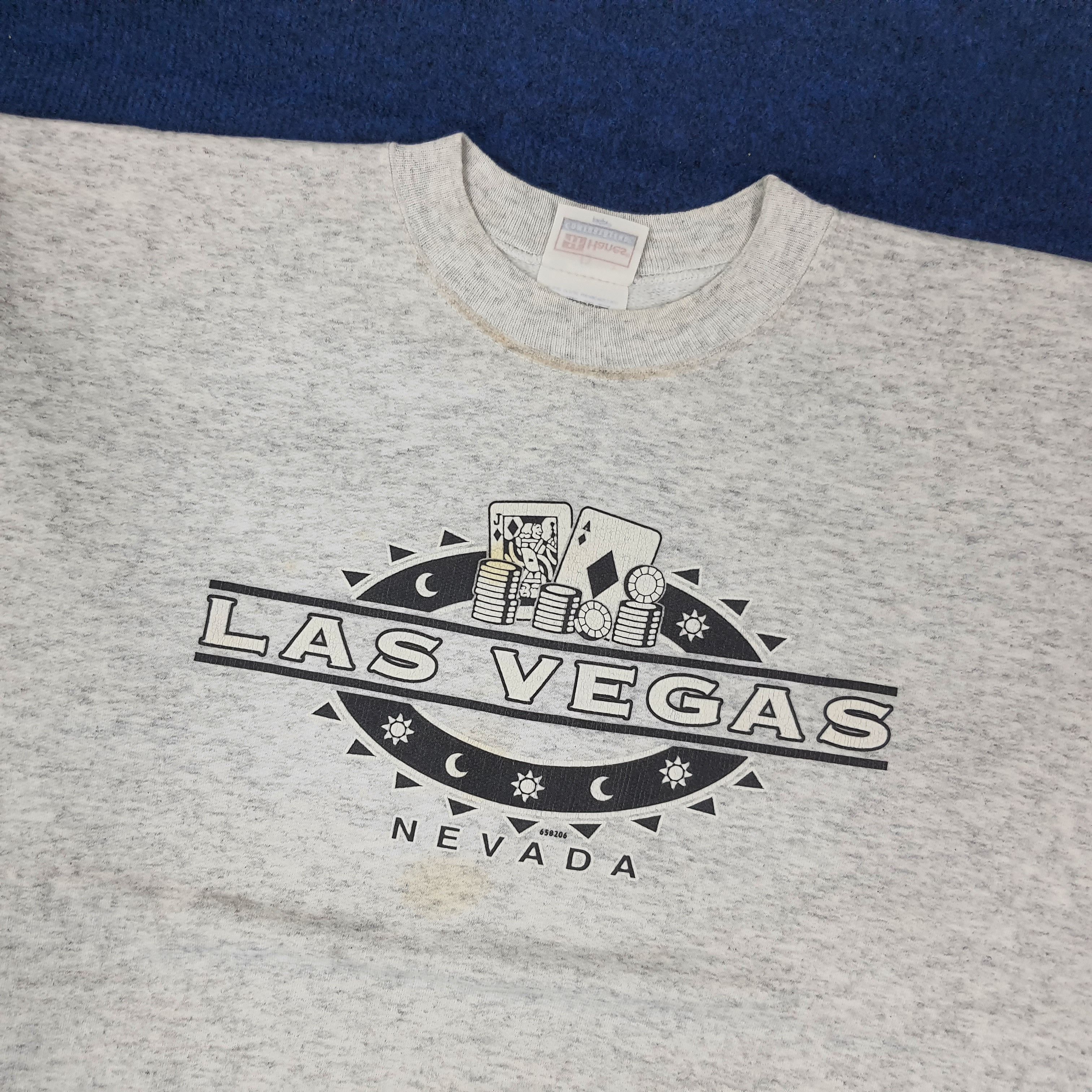 Hanes Vintage Las Vegas Nevada Poker Sweatshirt C225N22 Size US L / EU 52-54 / 3 - 2 Thumbnail