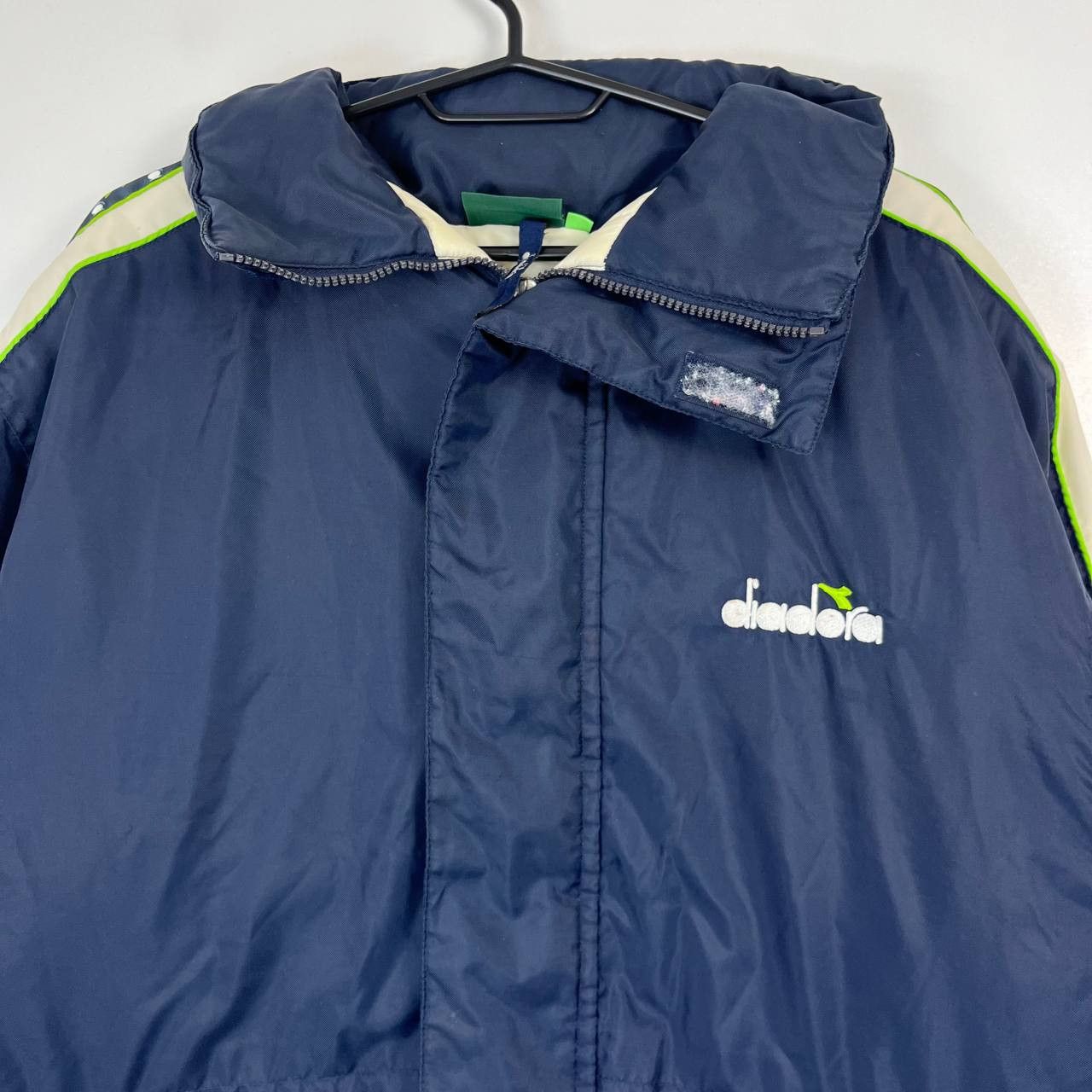 Diadora Diadora Vintage Padded Jacket Coat Big Logo Spell Out Navy M Size US M / EU 48-50 / 2 - 2 Thumbnail