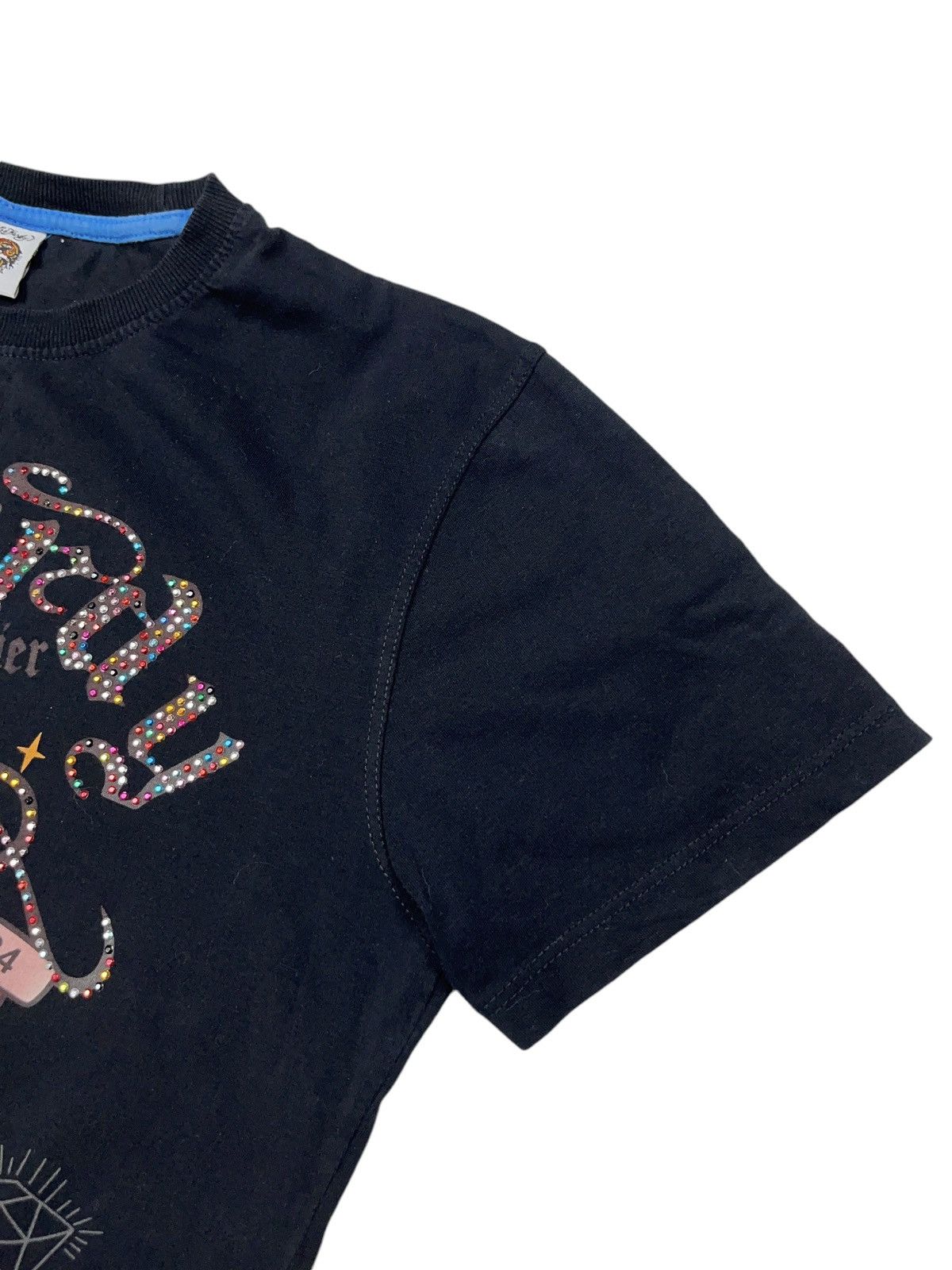 Ed Hardy × Japanese Brand × Vintage Vintage Ed Hardy y2k T-shirt with Rhinestones Pirate Woman Size L / US 10 / IT 46 - 5 Thumbnail
