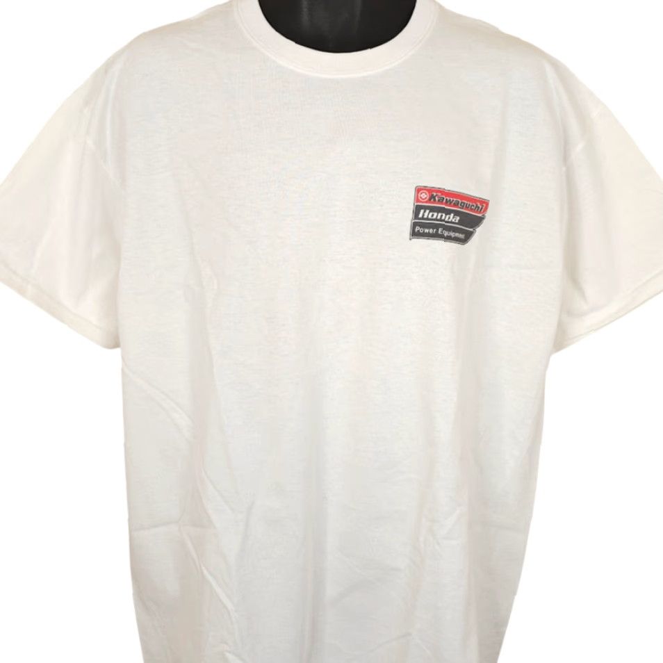 Gildan Kawaguchi Honda T Shirt Mens XL White Power Equipment California Gildan Cotton Crew Neck Short Sleeve, Regular, Double-Sided, Vintage: No Size US XL / EU 56 / 4 - 2 Thumbnail