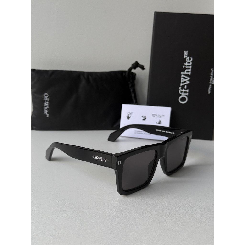 Off-White NEW Off White Lawton Black Unisex Sunglasses Size ONE SIZE - 3 Thumbnail