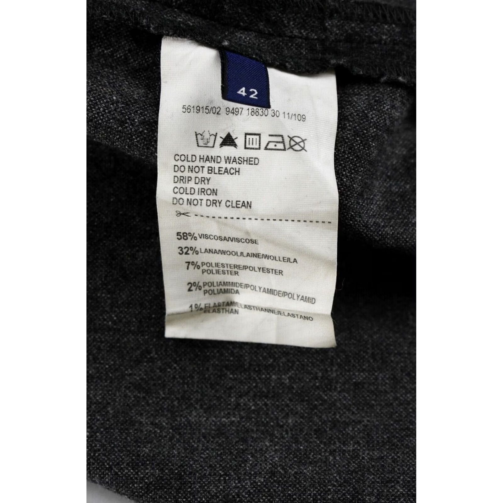 Trussardi TRUSSARDI JEANS Dress Women's EU 42 Wool Blend Floral Patterned Knee-Length Grey Round Neck Short Sleeve Dress Men? Size 28" / US 6 / IT 42 - 7 Thumbnail