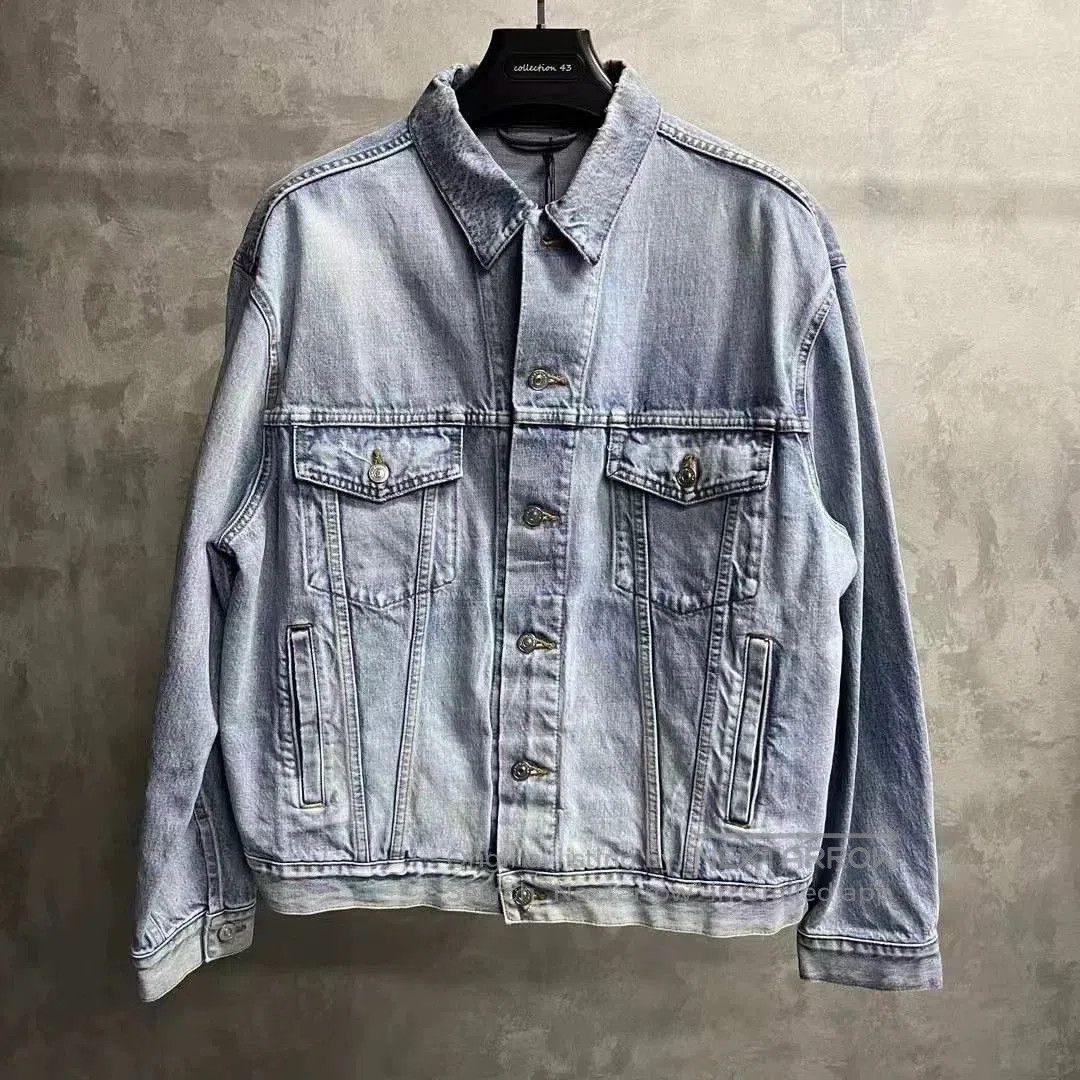 Balenciaga Balenciaga Blue Logo Denim Jacket. Size US M / EU 48-50 / 2 - 1 Thumbnail