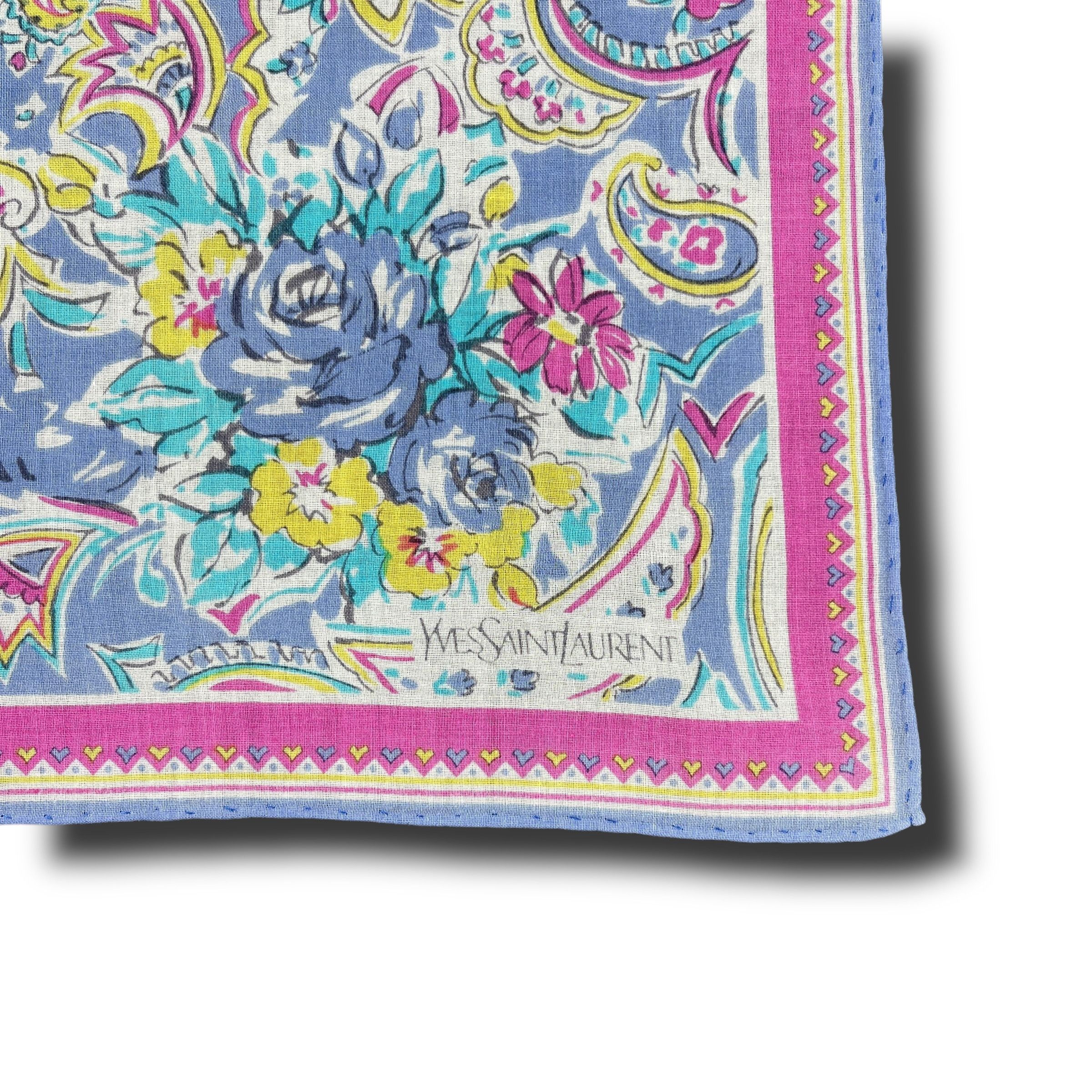 Vintage Yves Saint Laurent Handkerchief / Bandana / Neckerchief B269 Size ONE SIZE - 3 Thumbnail