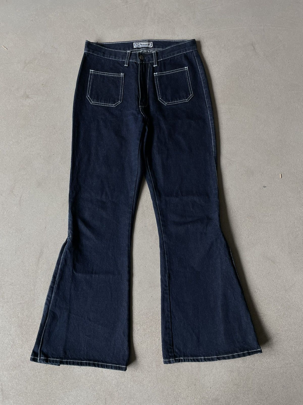 JNCO Fishbone Super Flared Vintage Y2k Jeans Size 29" - 3 Thumbnail