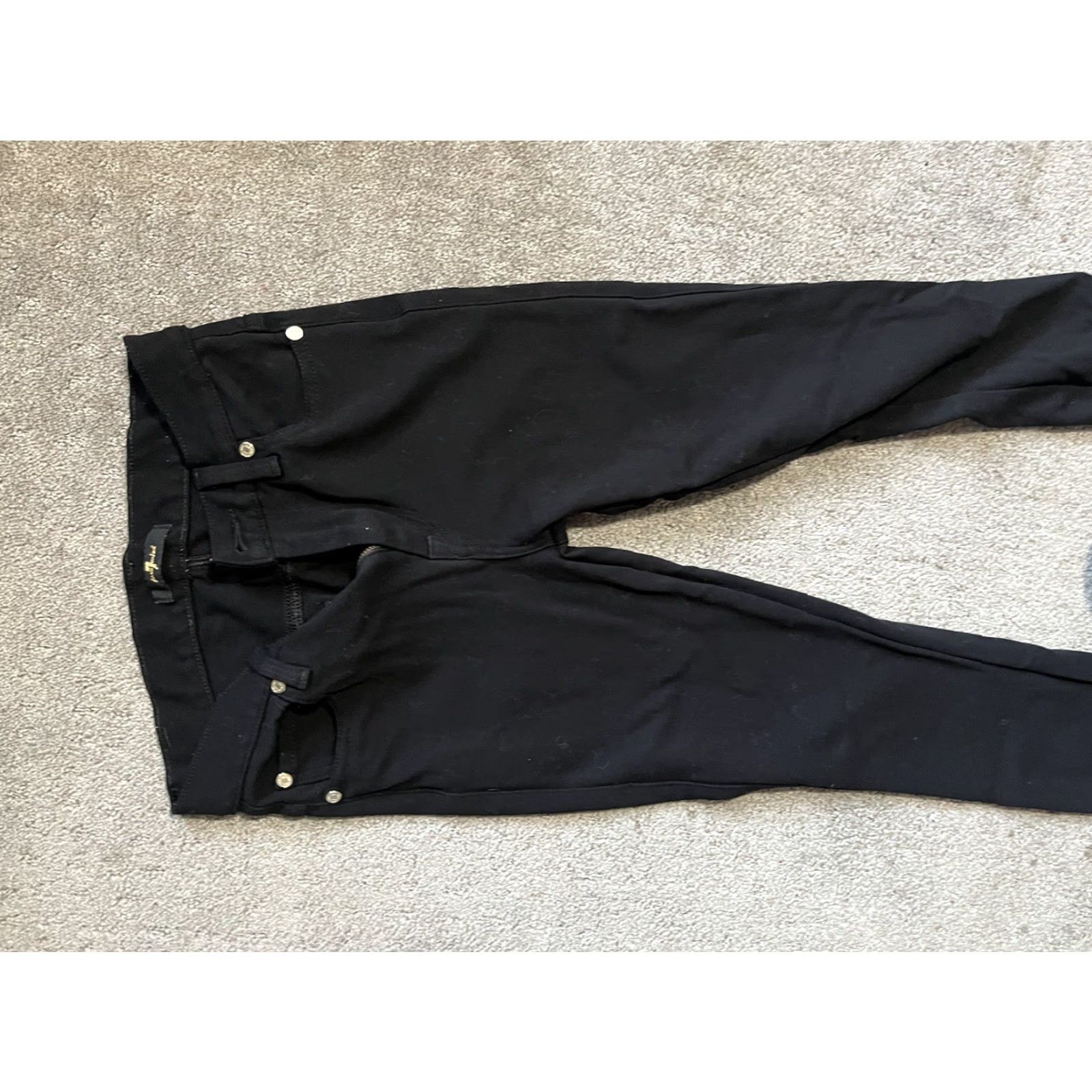 7 For All Mankind VINTAGE 7 For All Mankind Jeans Womens Black Denim Ankle Skinny Stretch 25 Adult Female Womens Size 42" / US 20 - 4 Thumbnail