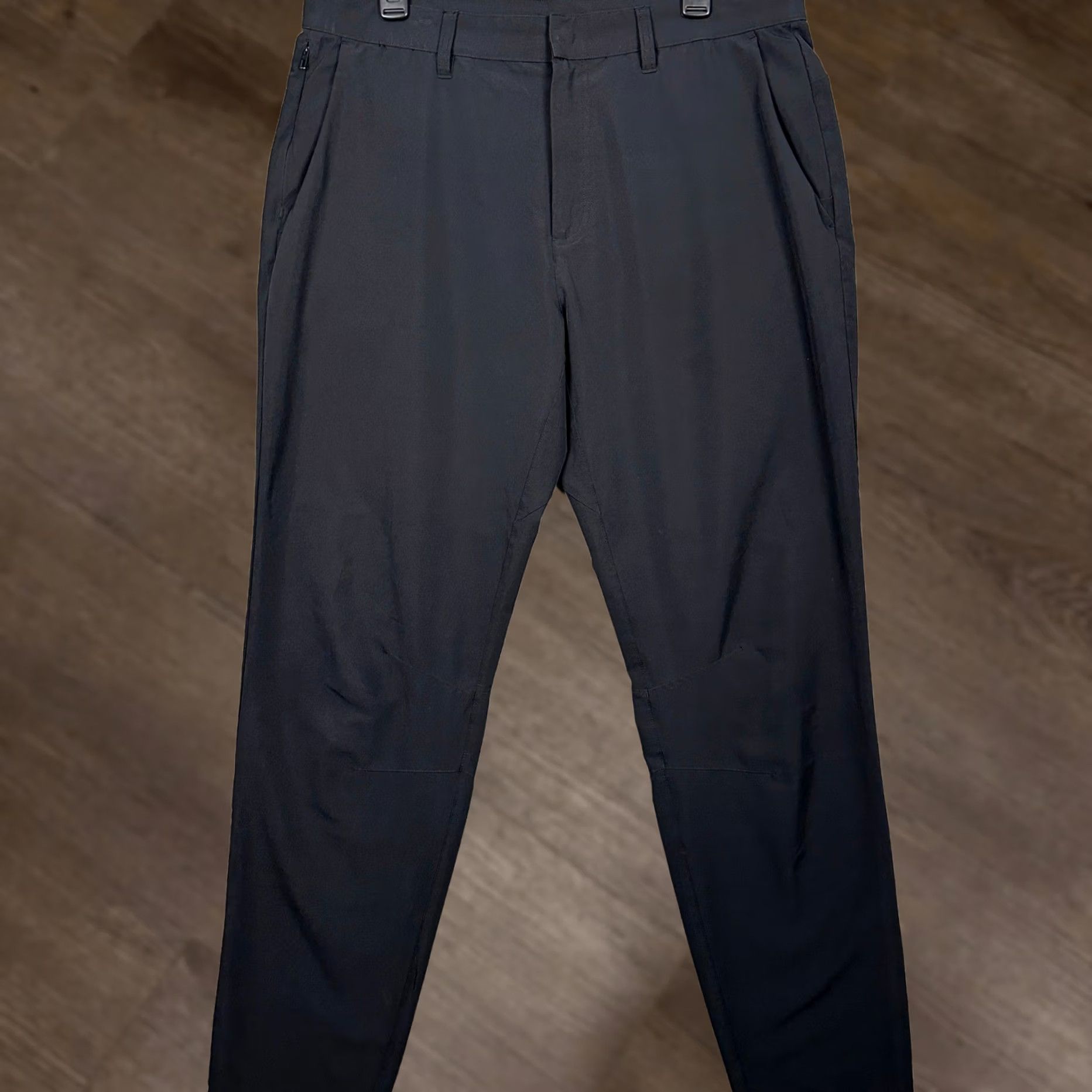 Fabletics Fabletics The One Pant Pants Mens 35x34 Black Tapered Leg Stretch EUC Golf Tech Moisture-Wicking Zip Pocket Athletic Chino Casual Workwear Size US 35 - 1 Thumbnail