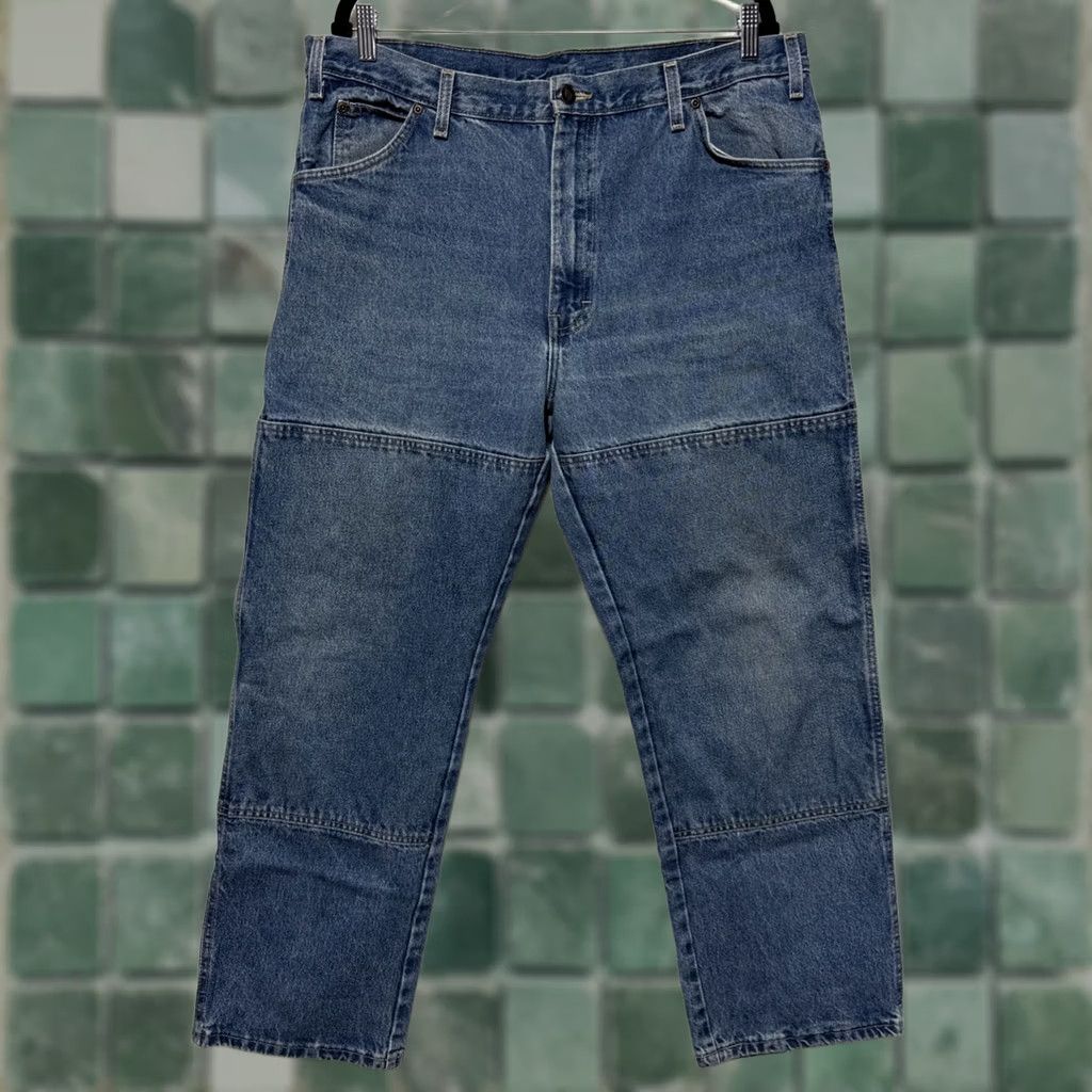 Dickies Dickies Mens Jeans Blue Relaxed Fit Double Knee Carpenter Denim Pants 38X30 Workwear Size US 38 / EU 54 - 1 Thumbnail