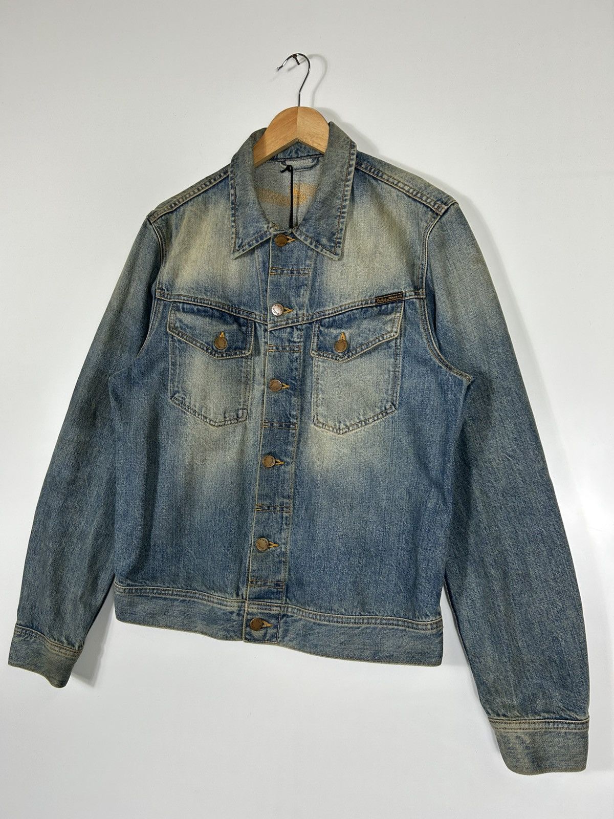 Nudie Jeans Nudie Jeans Organic Denim Jacket Men’s Blue Trucker Jacket Size US M / EU 48-50 / 2 - 4 Thumbnail